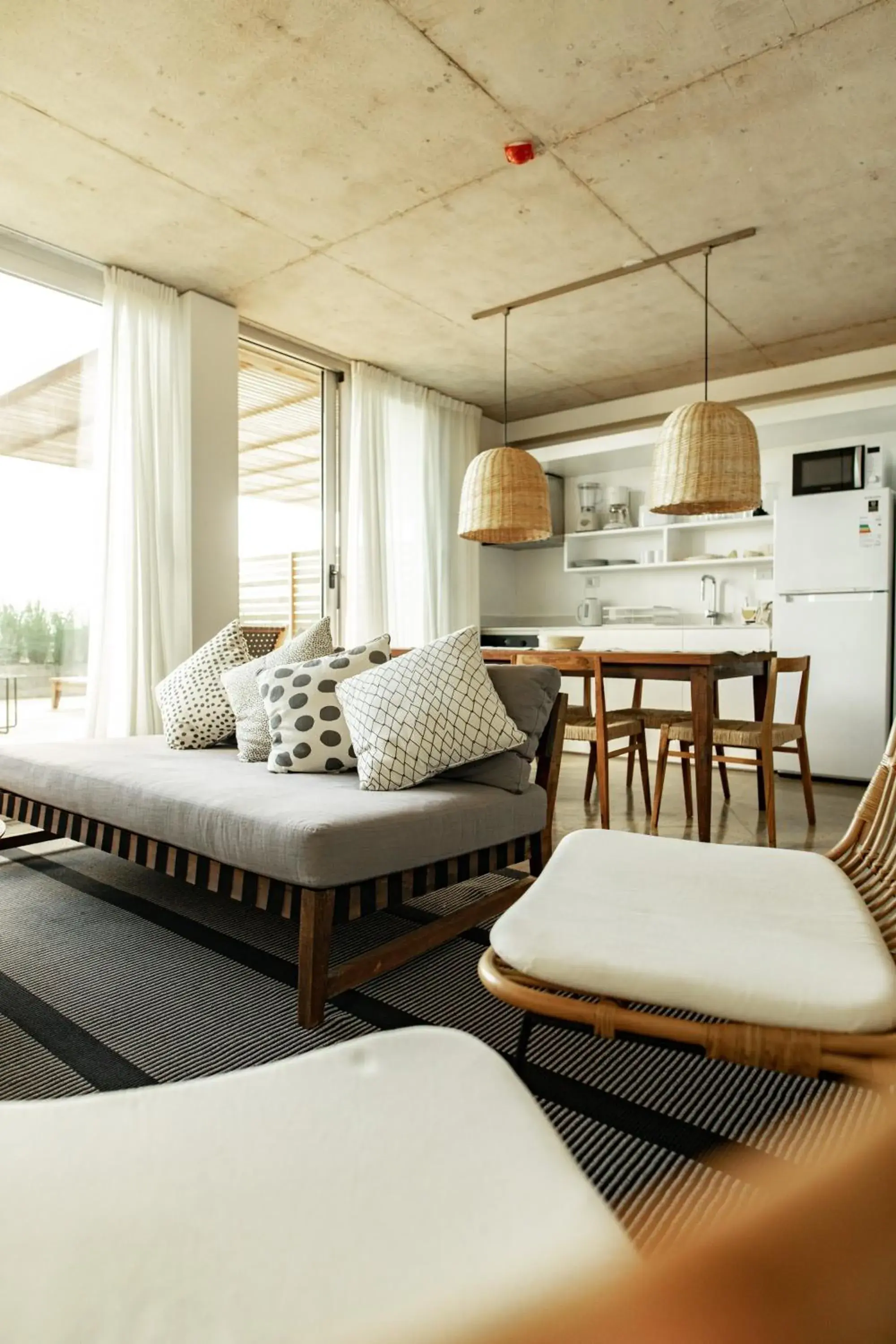 Kitchen or kitchenette, Bed in Casagrande Hotel & Beach Club Kitchen or kitchenette, Bed in Casagrande Hotel & Beach Club