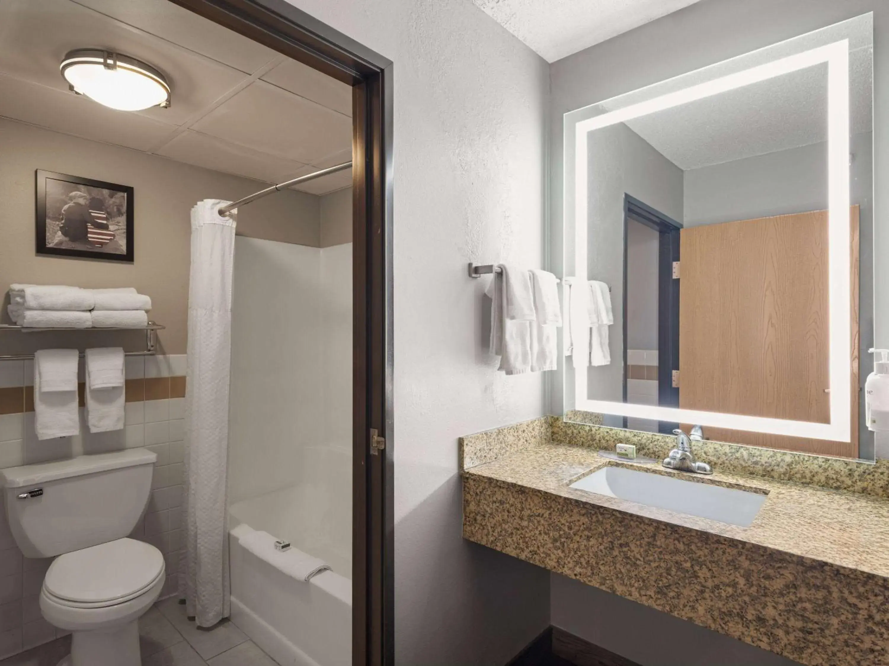 Bathroom in AmericInn by Wyndham Shakopee Near Canterbury Park Bathroom in AmericInn by Wyndham Shakopee Near Canterbury Park