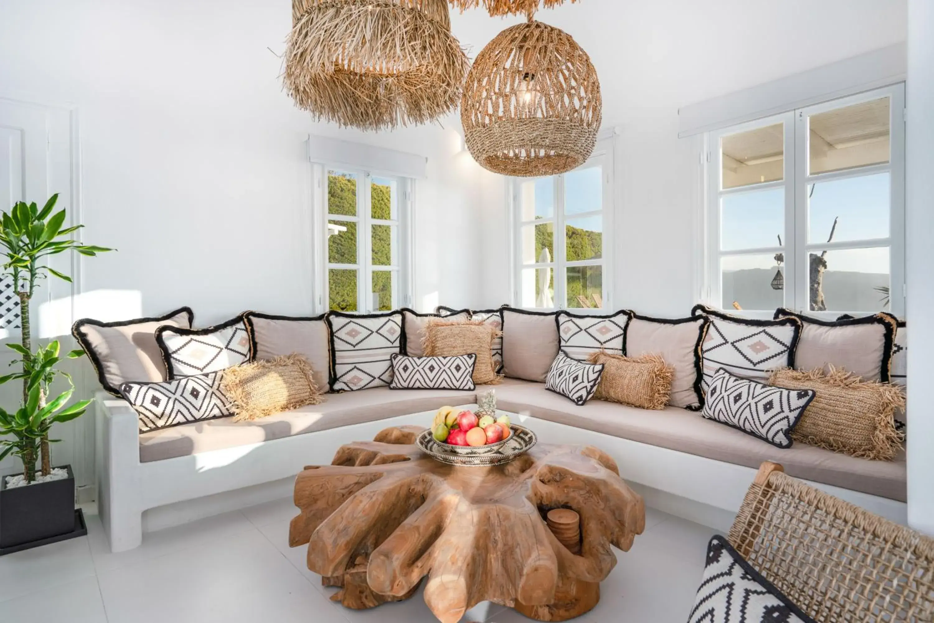 Living room in Oia Sunset Villas Living room in Oia Sunset Villas