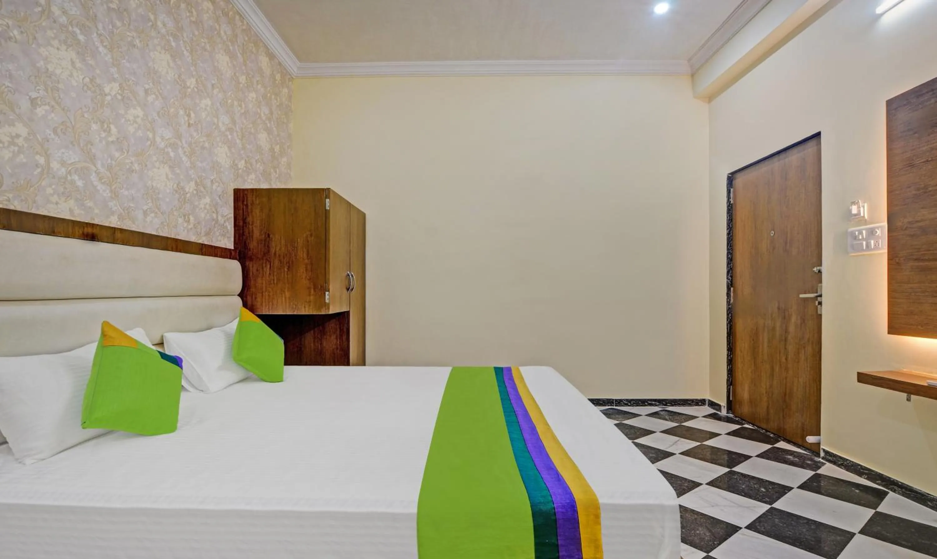Bed in Hotel Vishvam Residency Udaipur