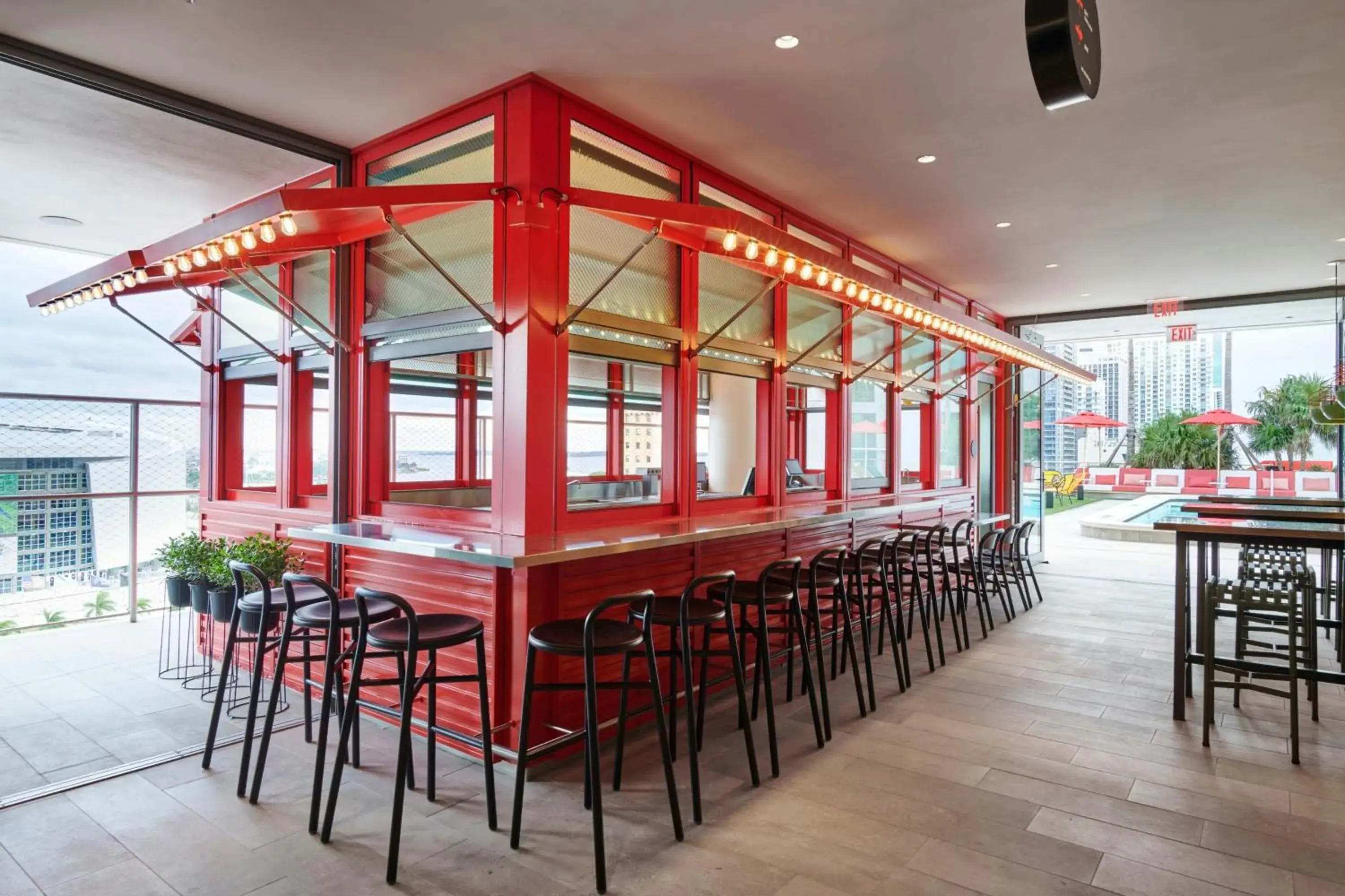 Lounge or bar in citizenM Miami World Center Lounge or bar in citizenM Miami World Center