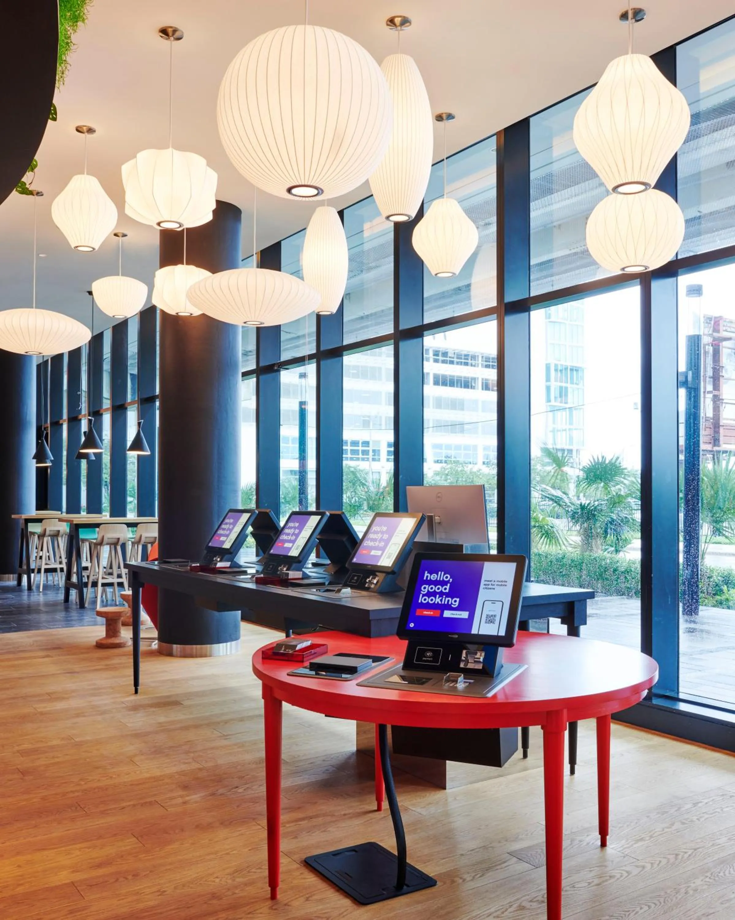 Lobby or reception in citizenM Miami World Center