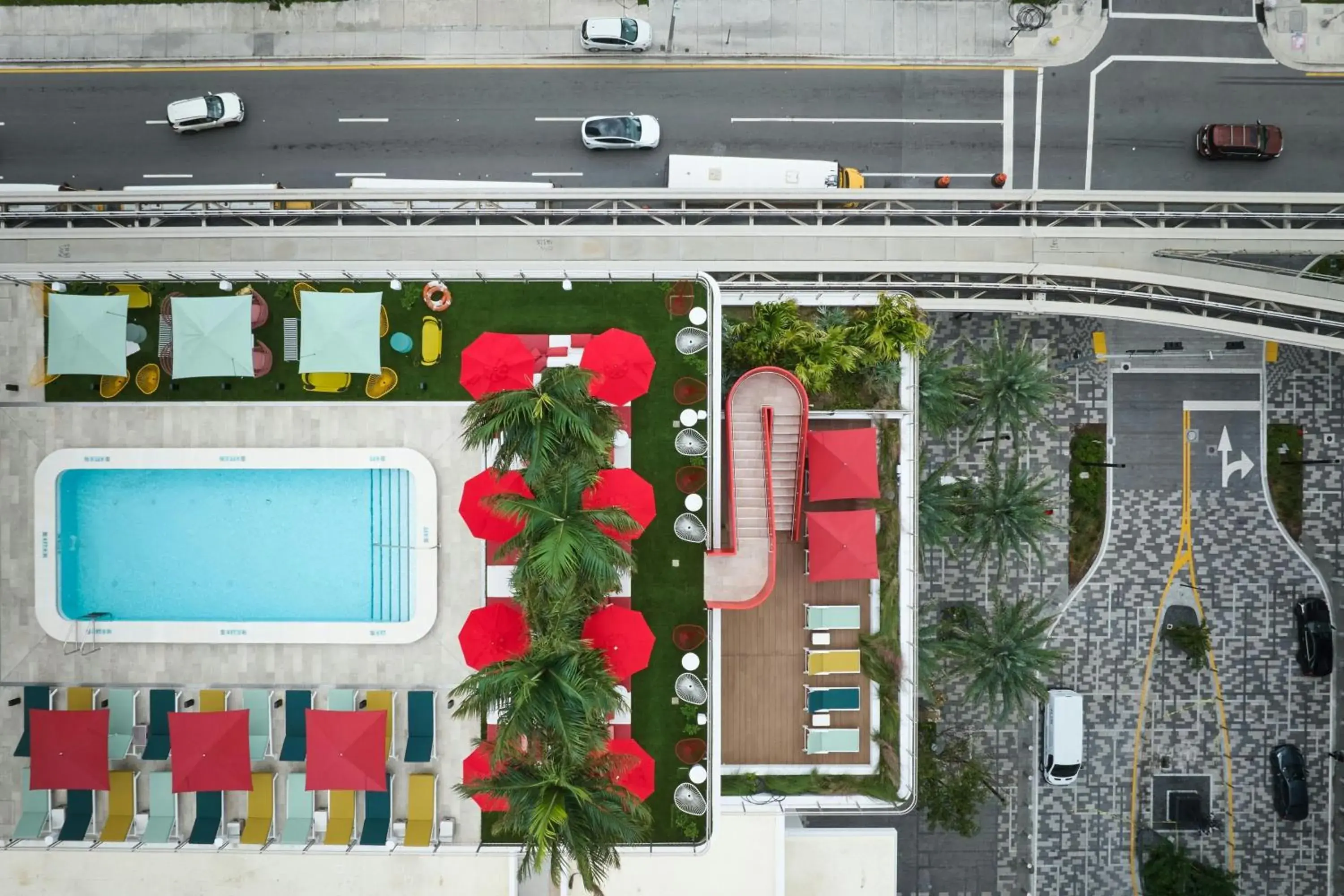 Swimming pool in citizenM Miami World Center Swimming pool in citizenM Miami World Center