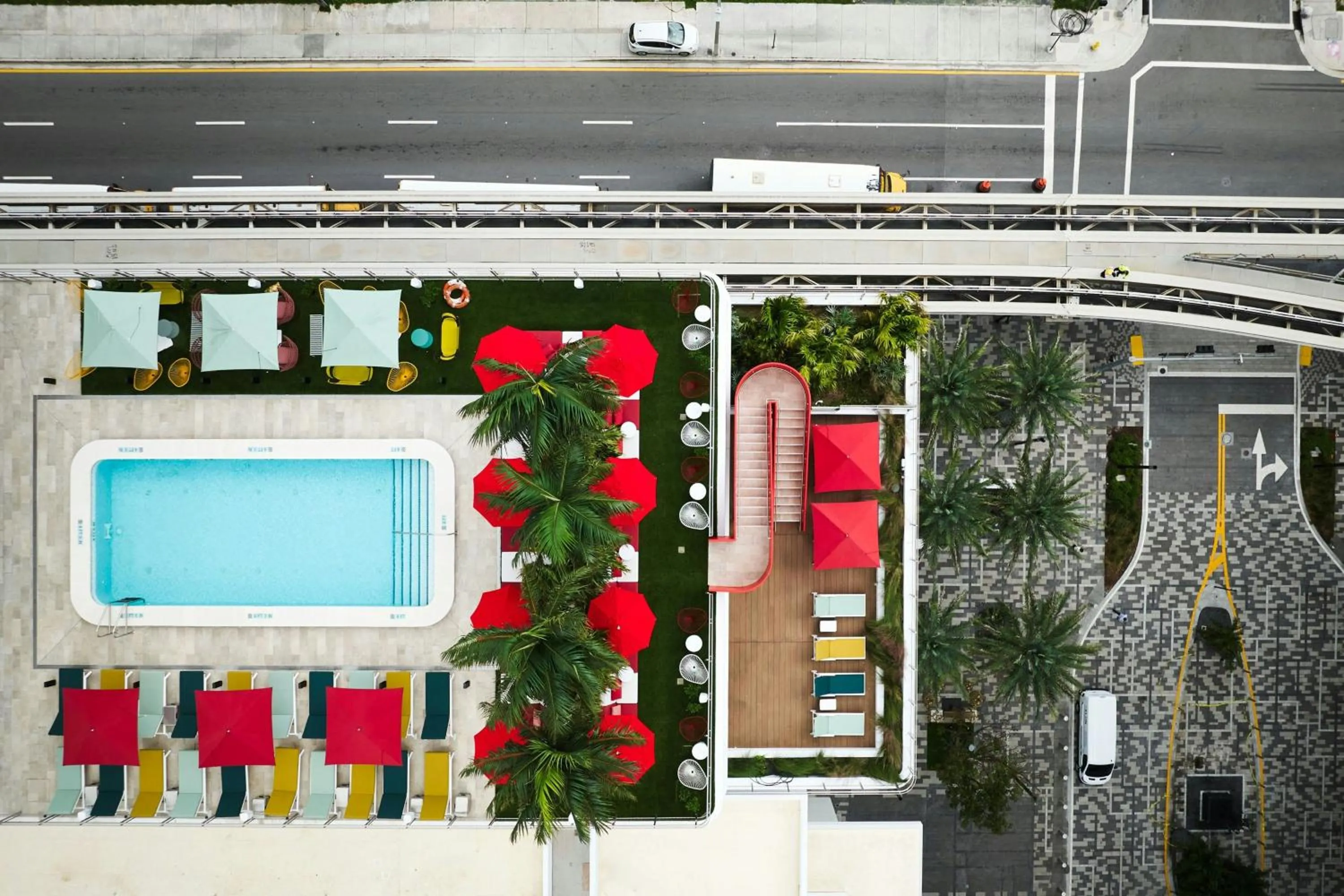 Swimming pool in citizenM Miami World Center
