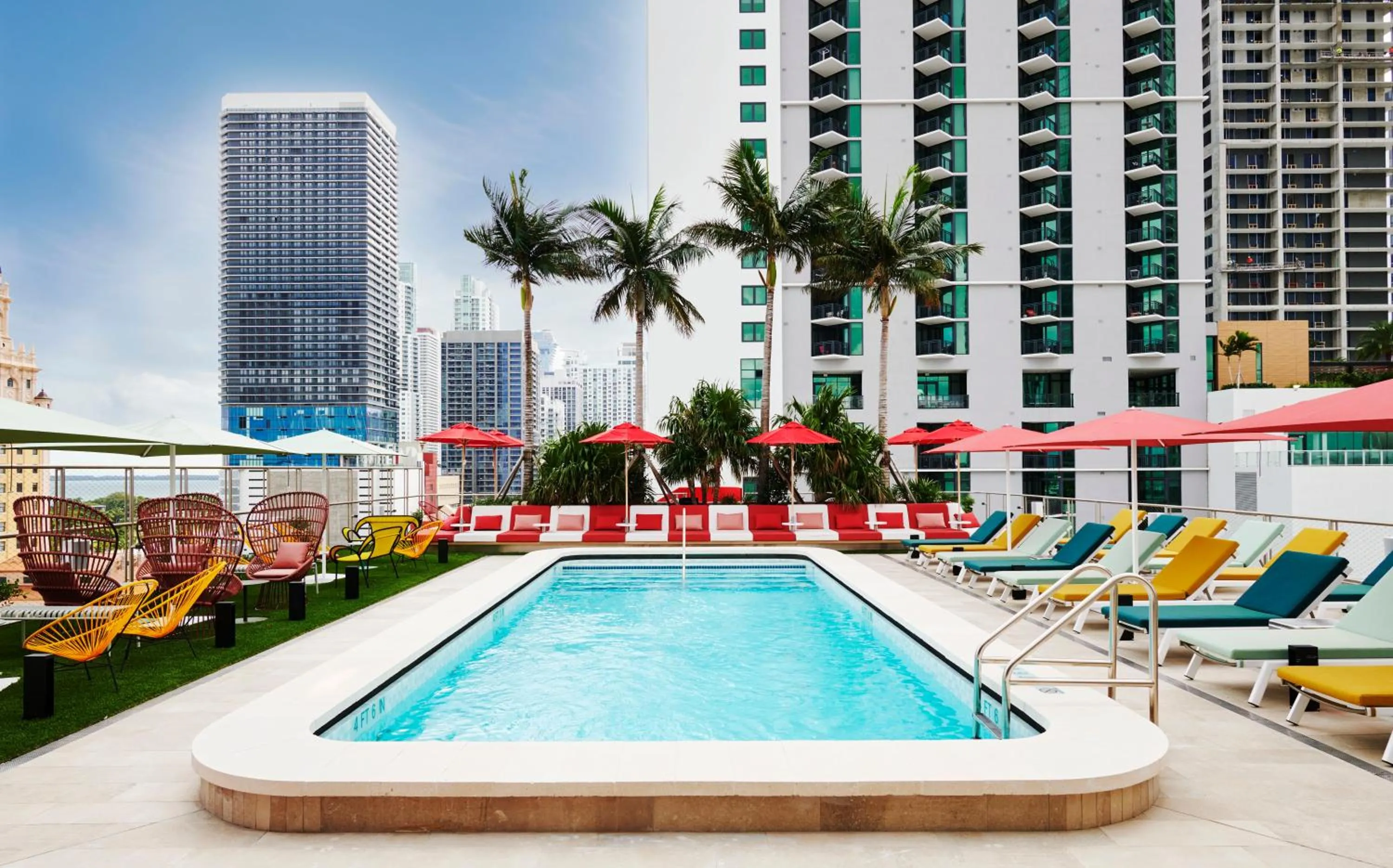 Swimming pool in citizenM Miami World Center