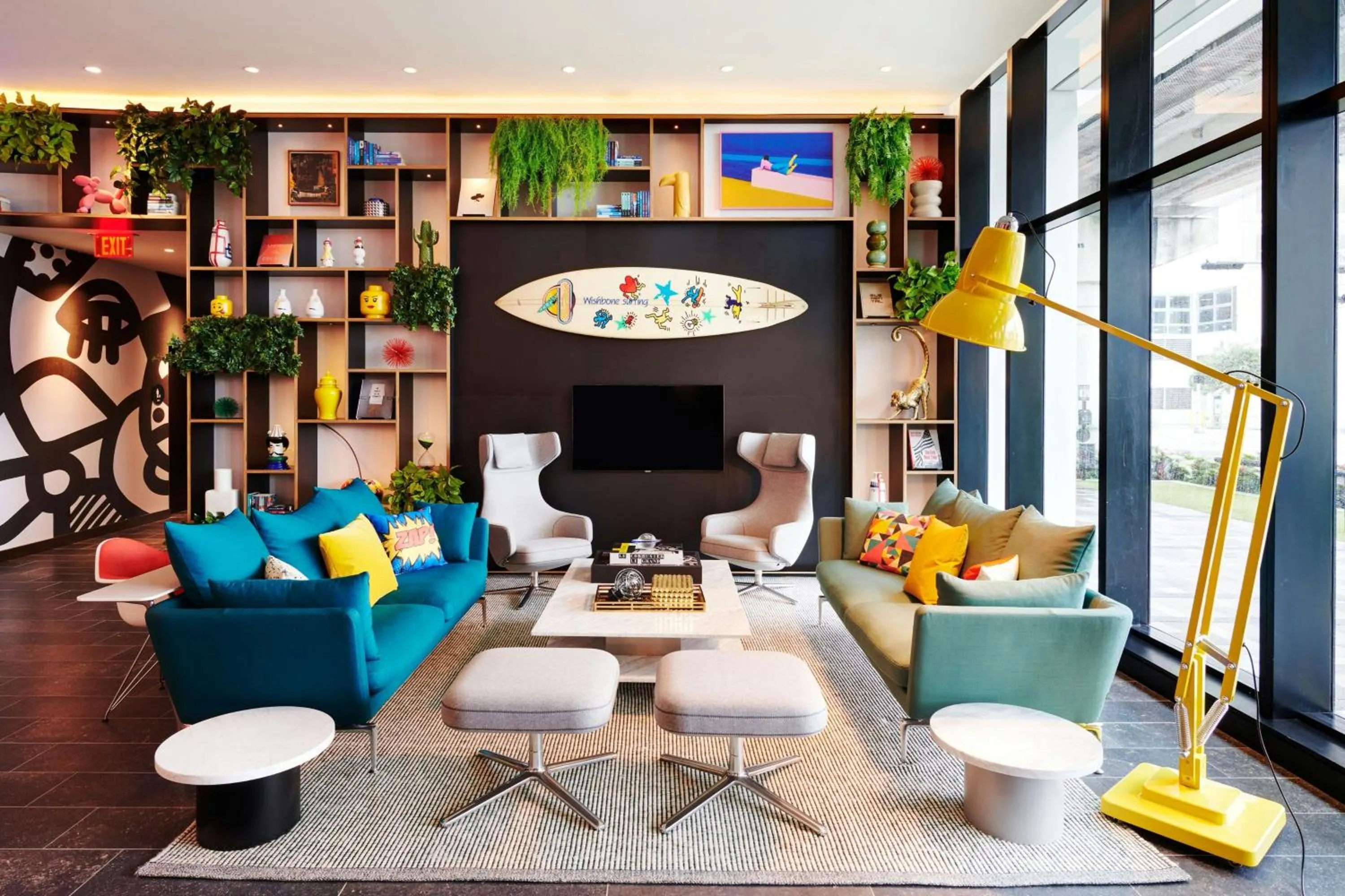 Lobby or reception in citizenM Miami World Center