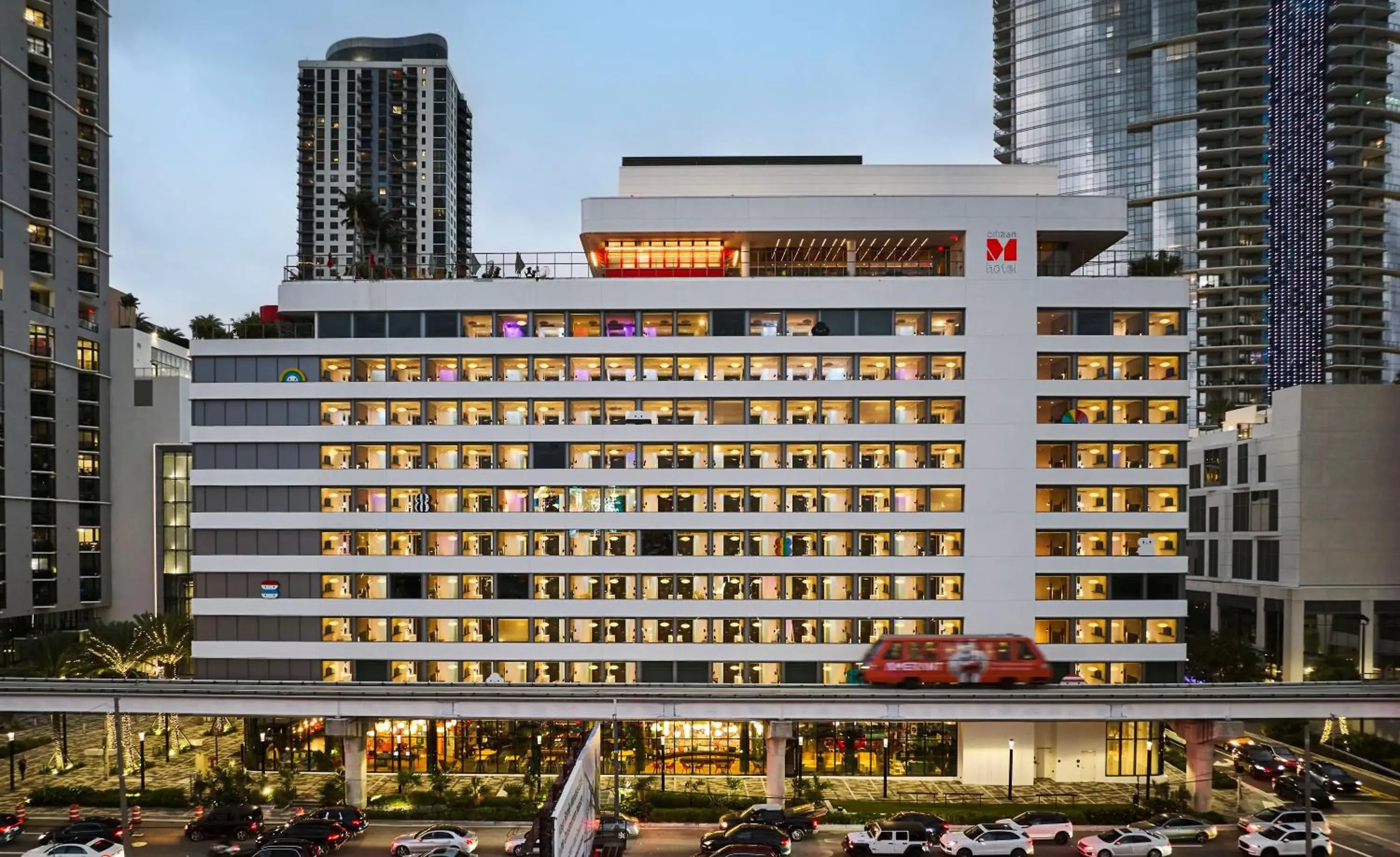 Property building in citizenM Miami World Center Property building in citizenM Miami World Center