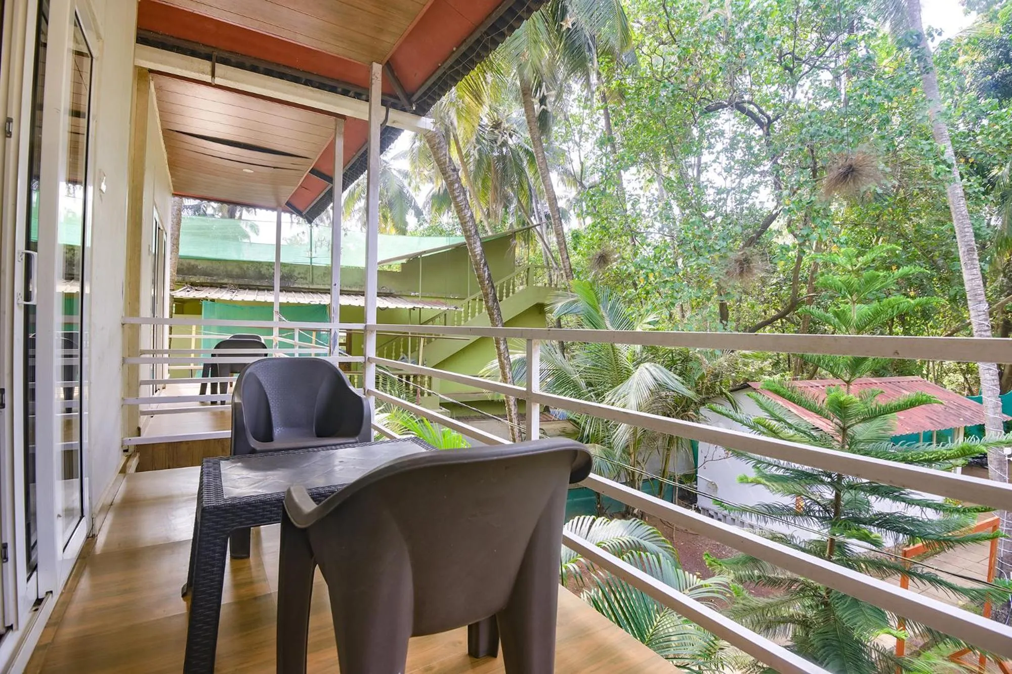 Balcony/Terrace in FabHotel La Volga - Nr Morjim beach