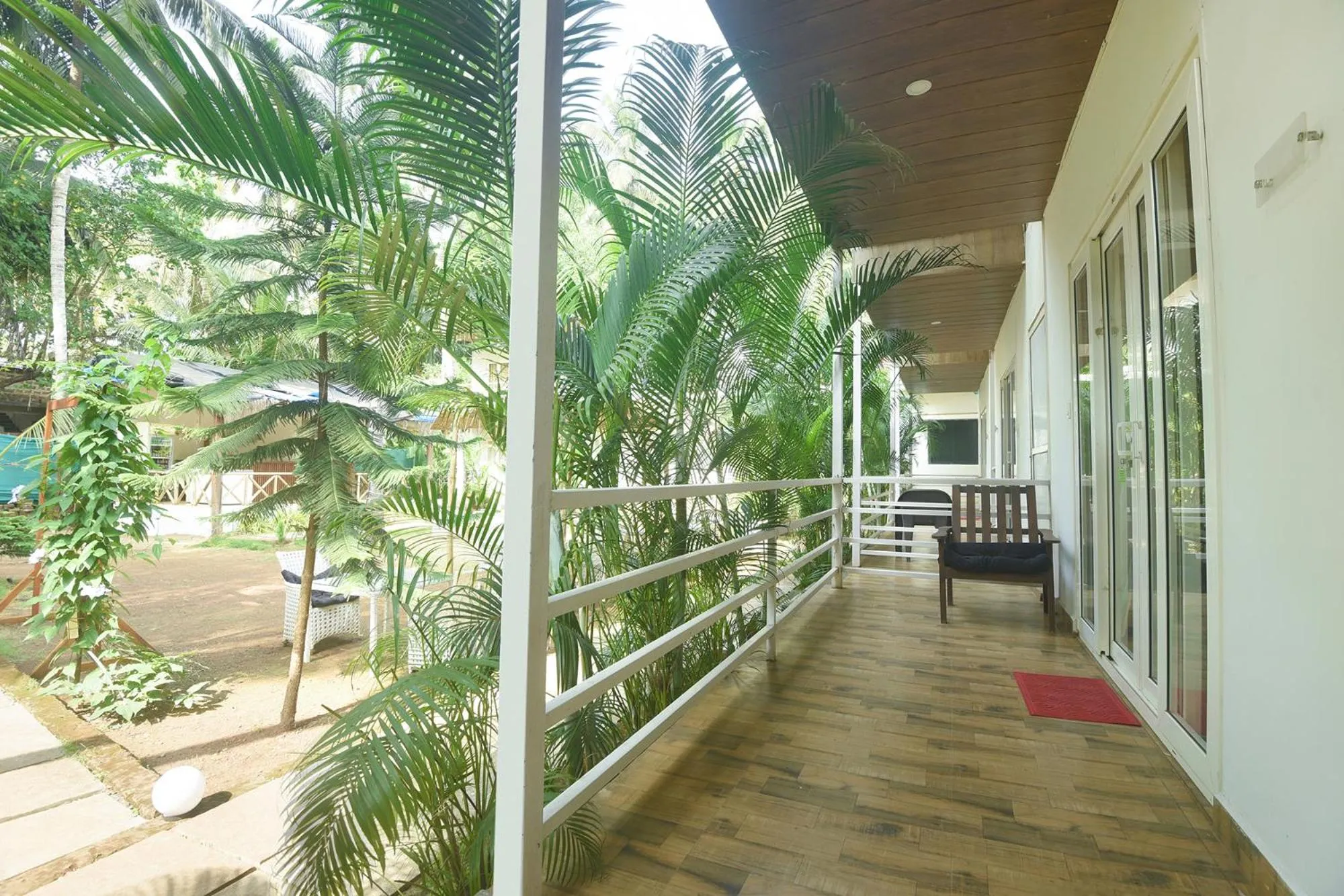 Balcony/Terrace in FabHotel La Volga - Nr Morjim beach