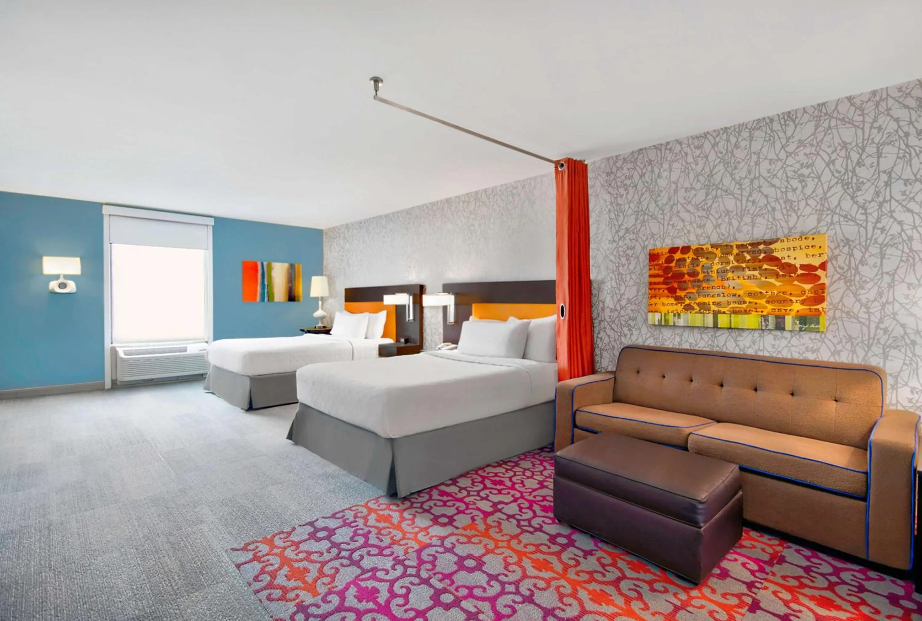 Living room, Bed in Home2 Suites by Hilton Rochester Henrietta, NY