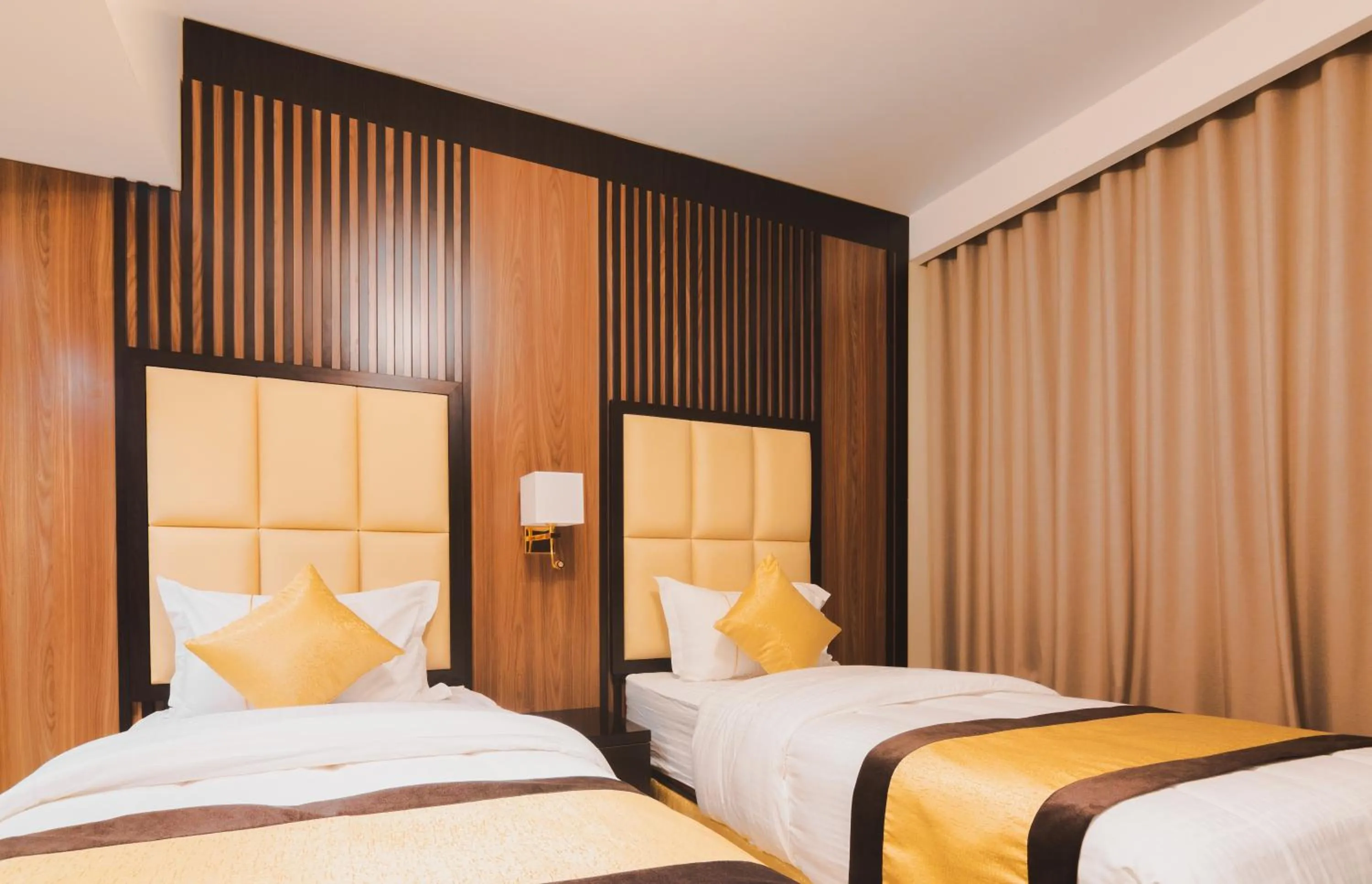 Bed in Golden Ship Hotel