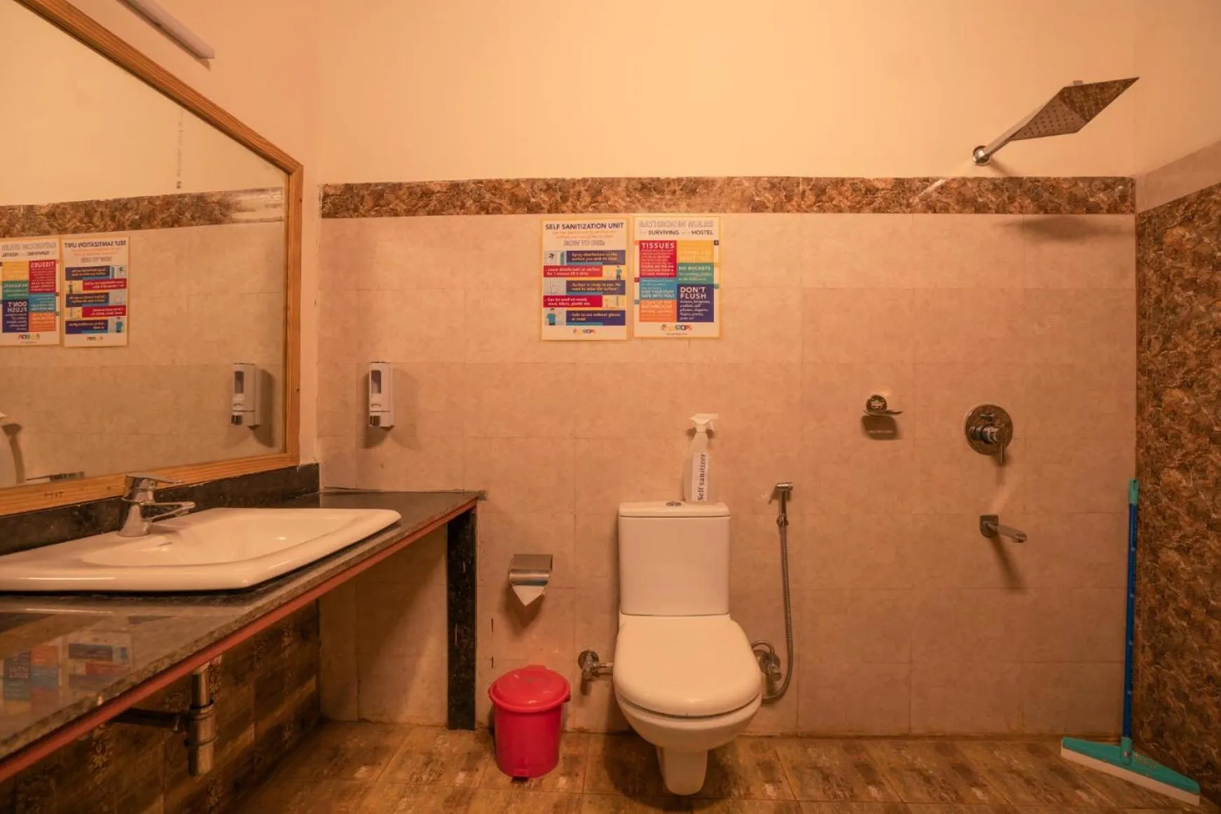 Bathroom in goSTOPS Dehradun, Maldevta