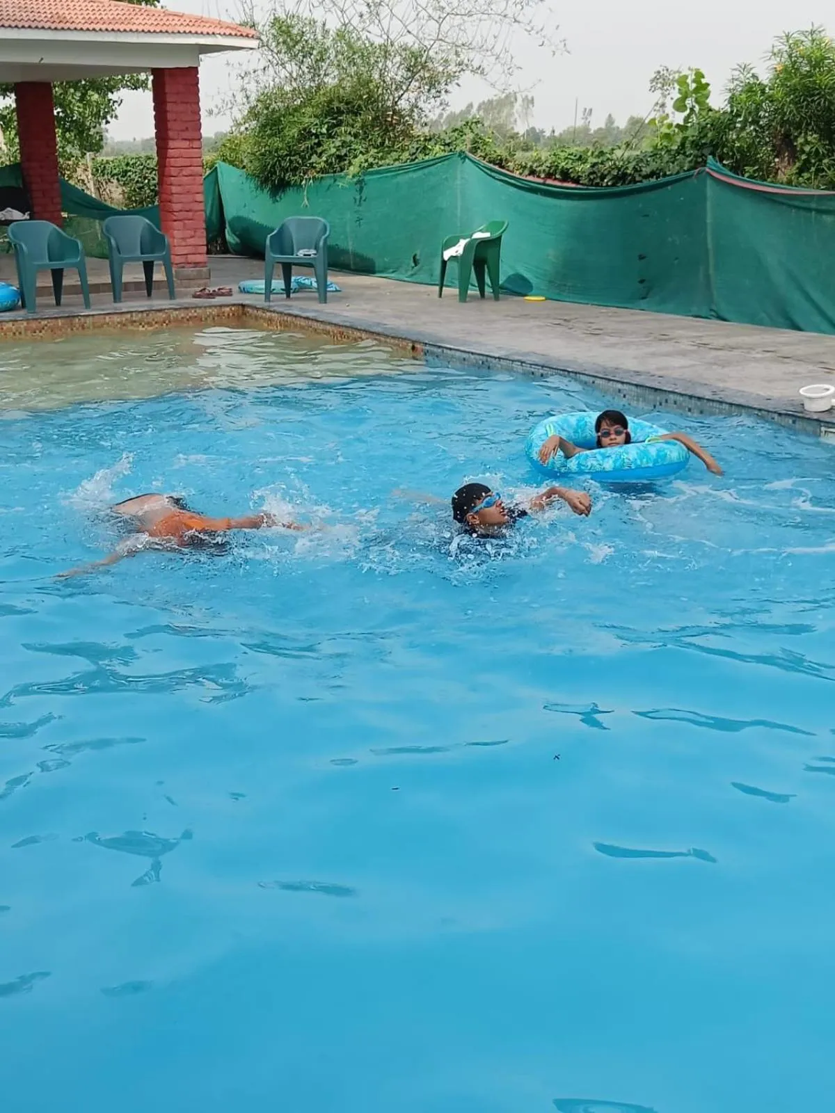 Swimming pool in Vanasthali Jungle Resort Jim Corbett