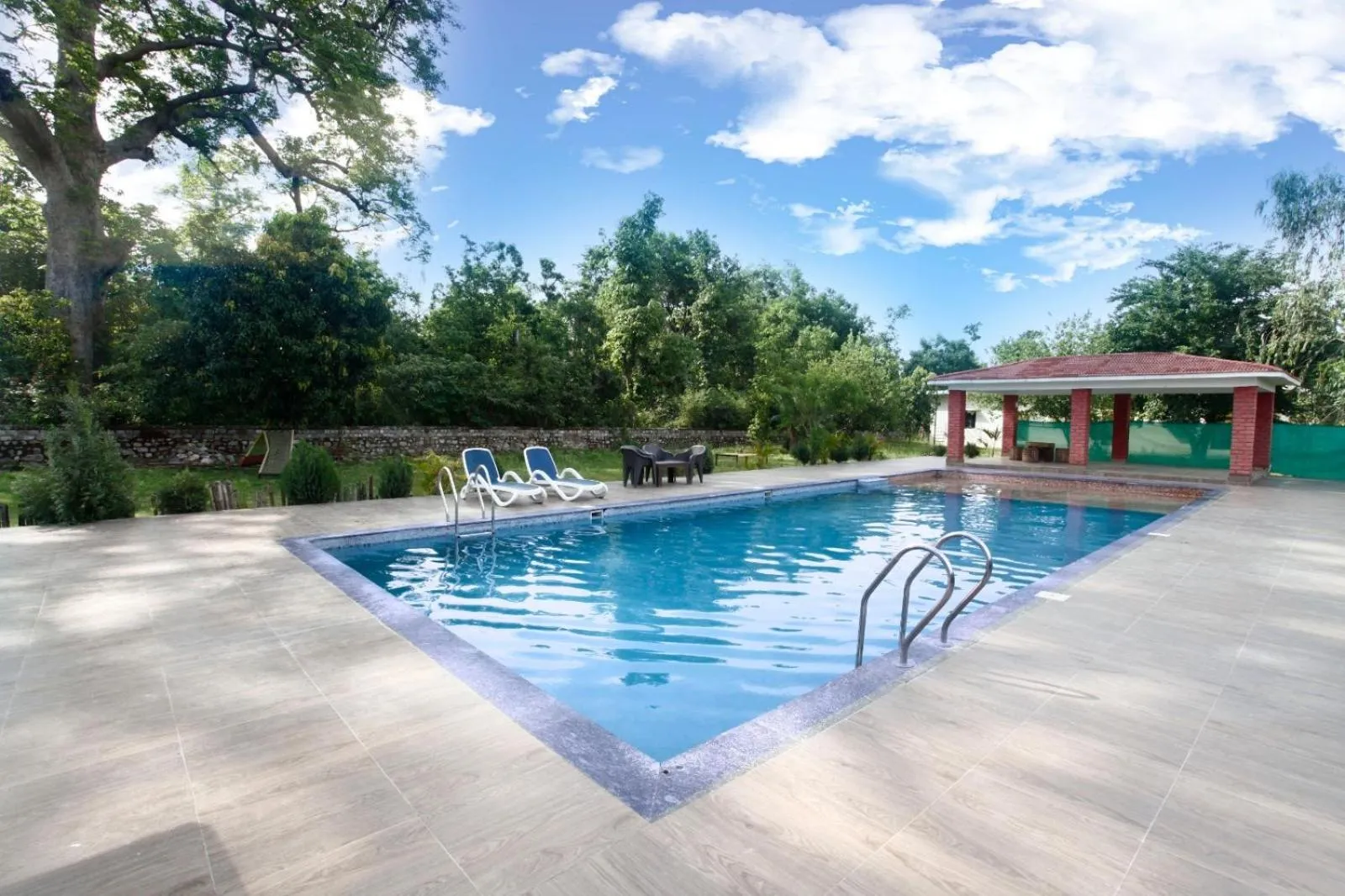 Pool view in Vanasthali Jungle Resort Jim Corbett