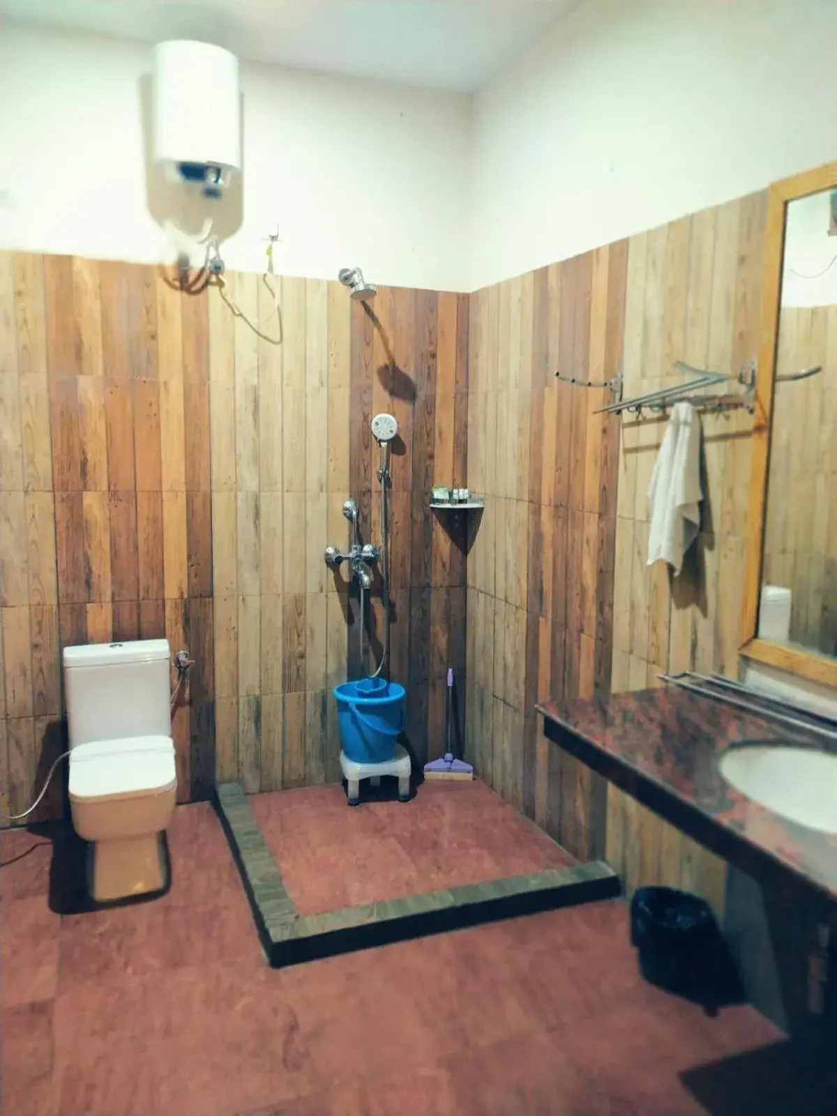 Bathroom in Vanasthali Jungle Resort Jim Corbett Bathroom in Vanasthali Jungle Resort Jim Corbett