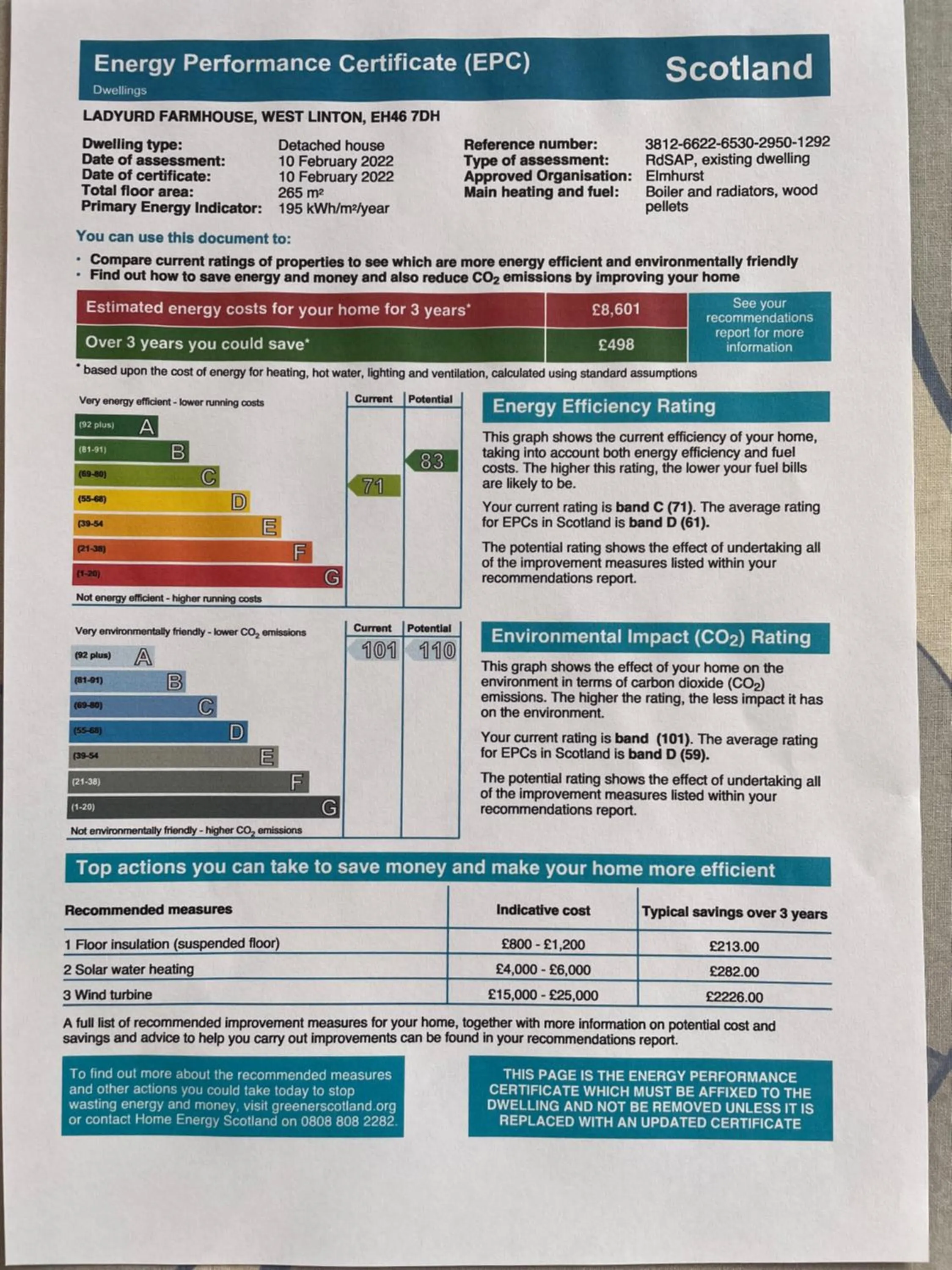 Text overlay in Ladyurd Farmhouse