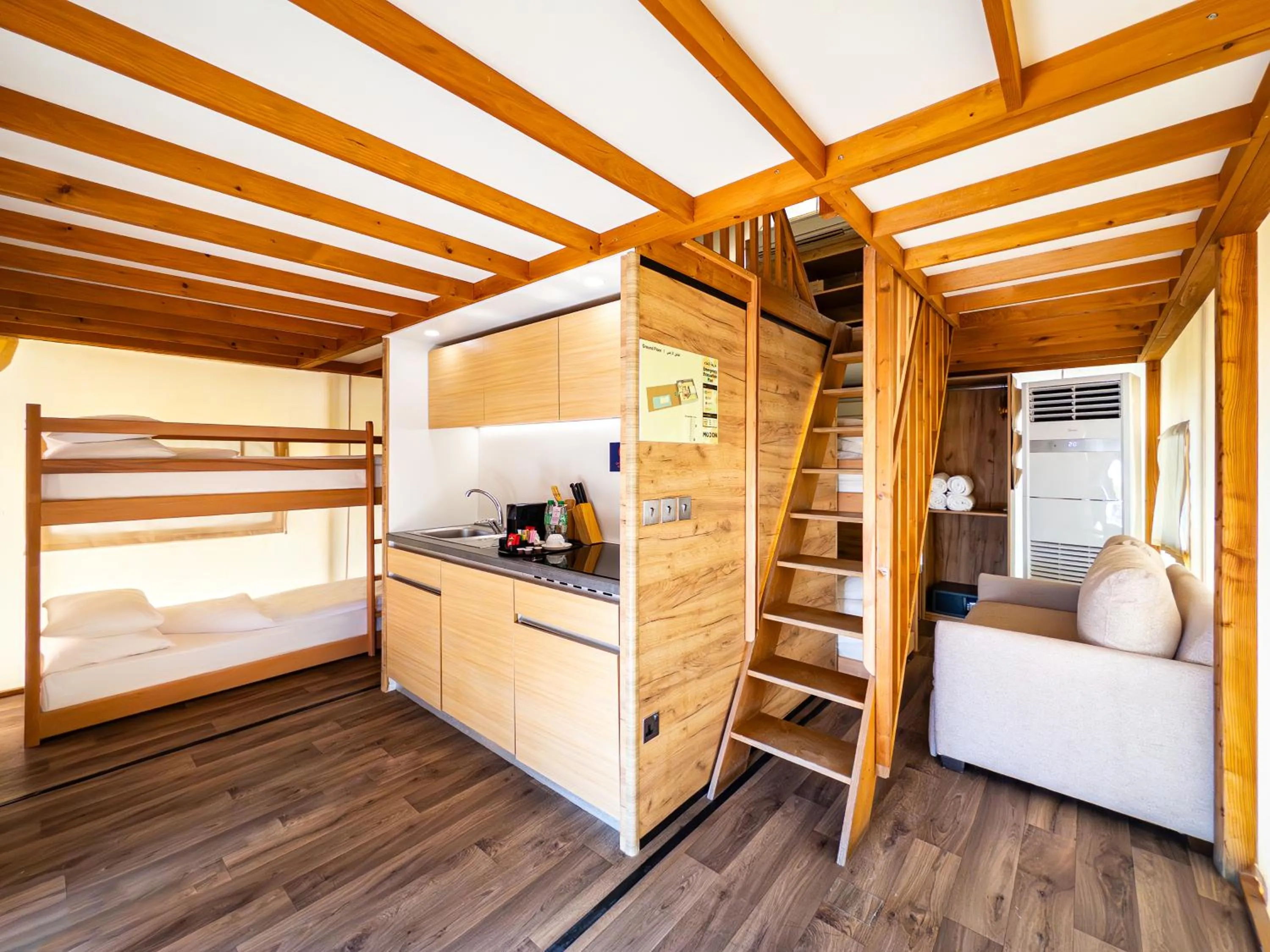 bunk bed in Bab Al Nojoum Hudayriyat Camp