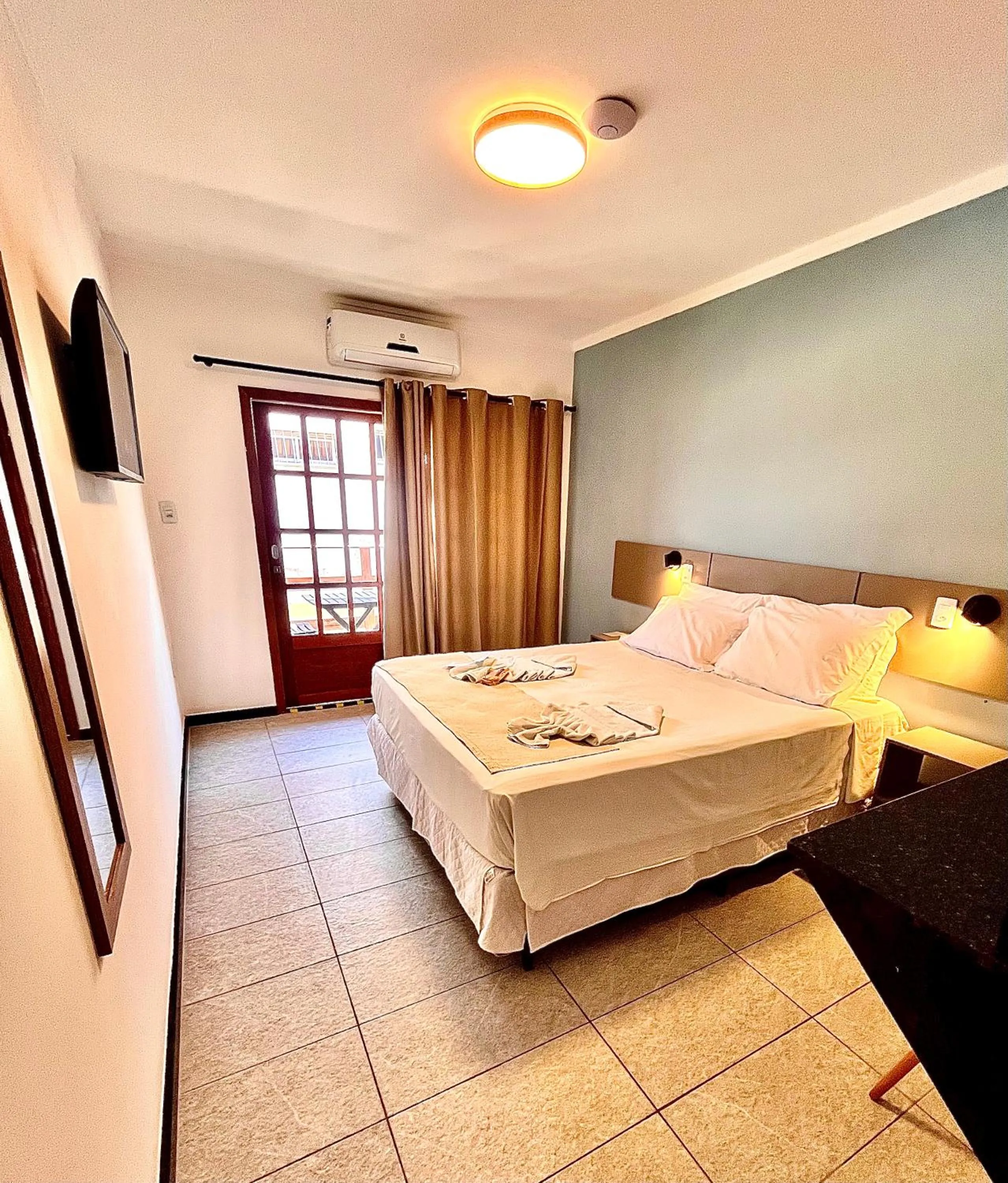 Bed in Pousada La Riviera - Pé na areia e Passeios em Maragogi