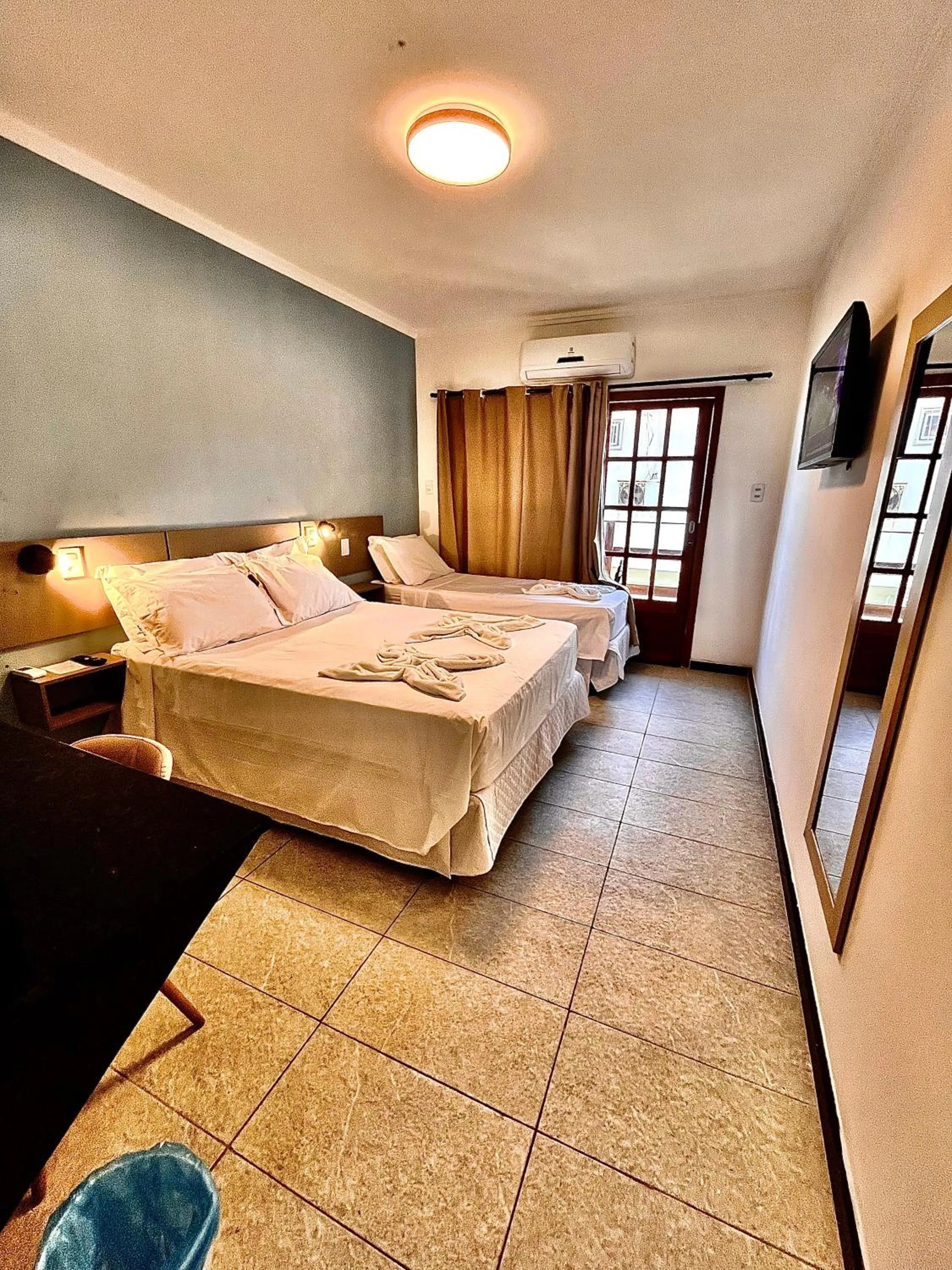 Bed in Pousada La Riviera - Pé na areia e Passeios em Maragogi