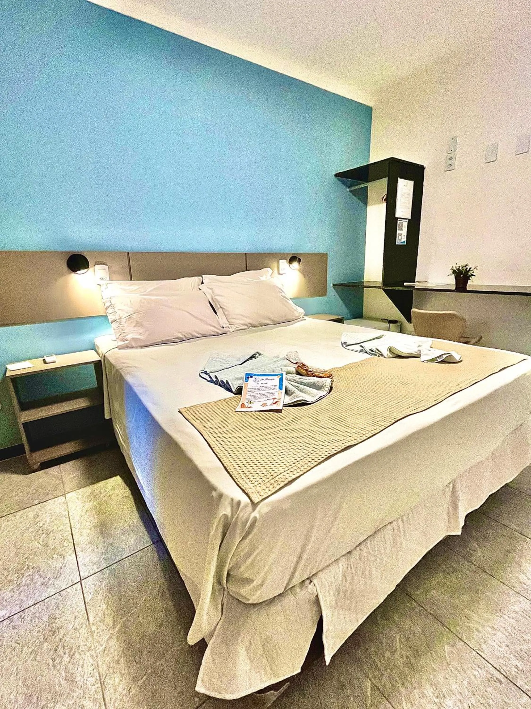 Bed in Pousada La Riviera - Pé na areia e Passeios em Maragogi