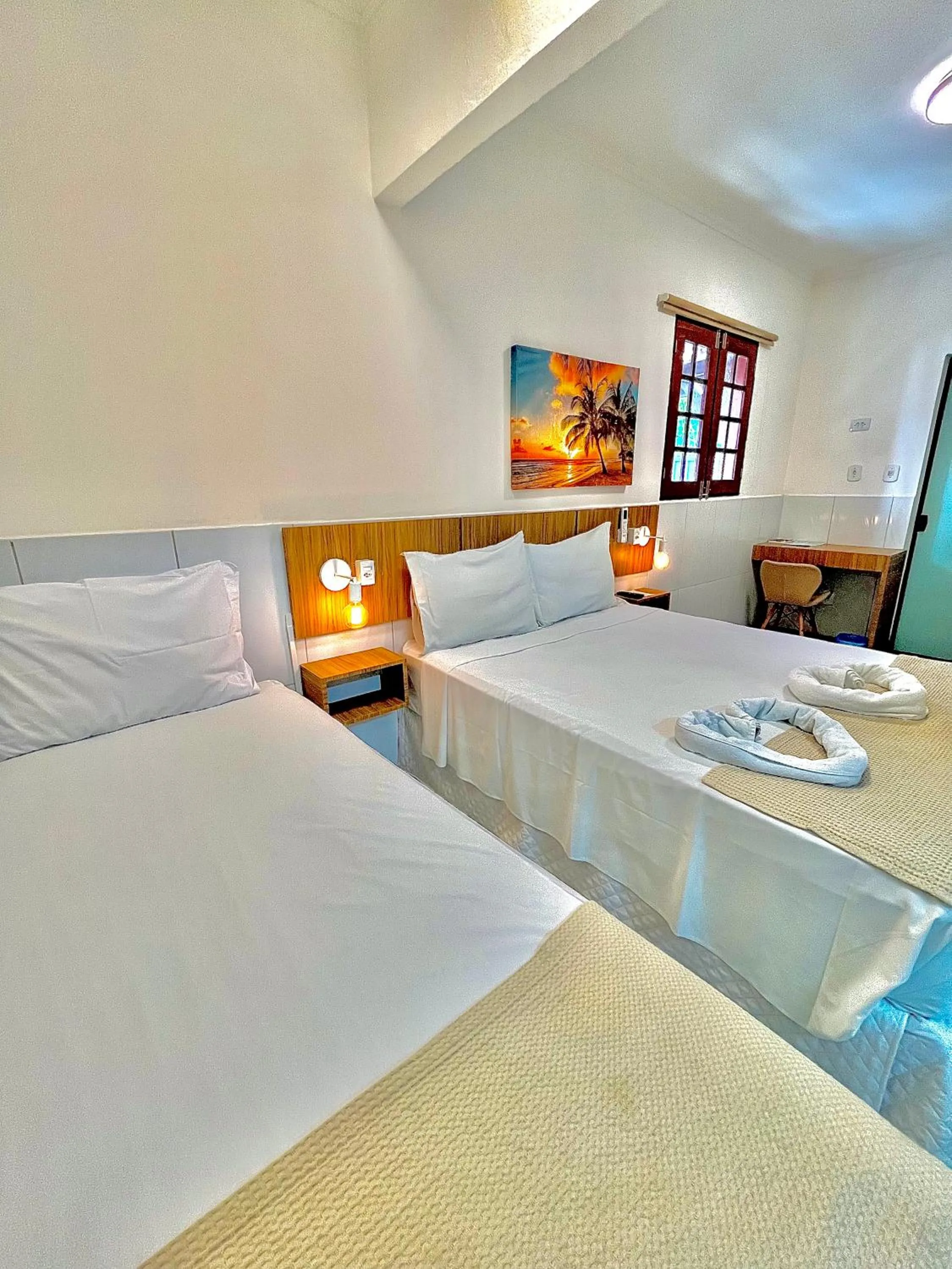 Bed in Pousada La Riviera - Pé na areia e Passeios em Maragogi