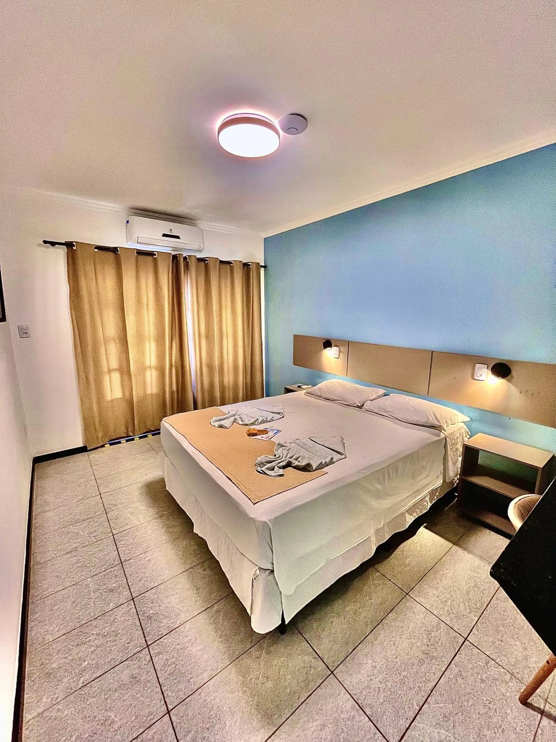 Bed in Pousada La Riviera - Pé na areia e Passeios em Maragogi