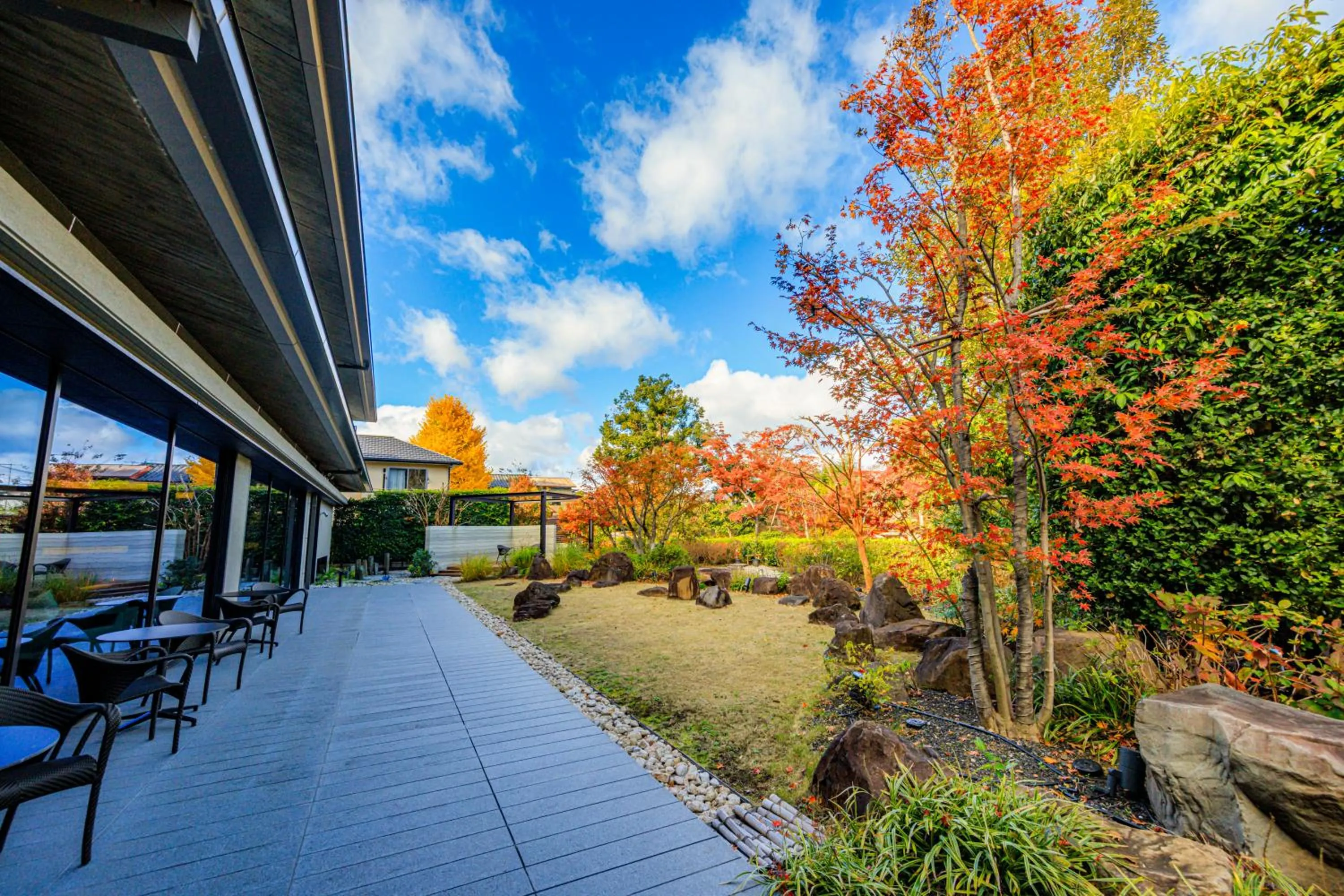 Inner courtyard view in Hotel Okura Kyoto Okazaki Bettei