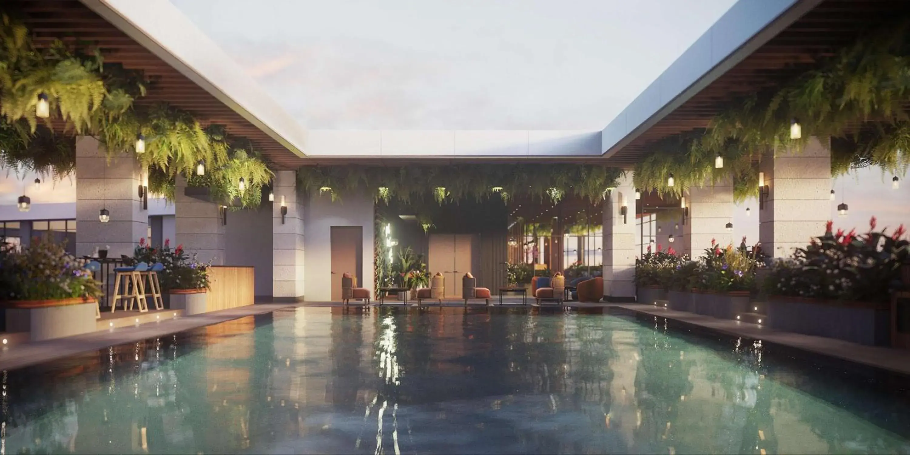 Swimming pool in DoubleTree by Hilton Doha Downtown Swimming pool in DoubleTree by Hilton Doha Downtown