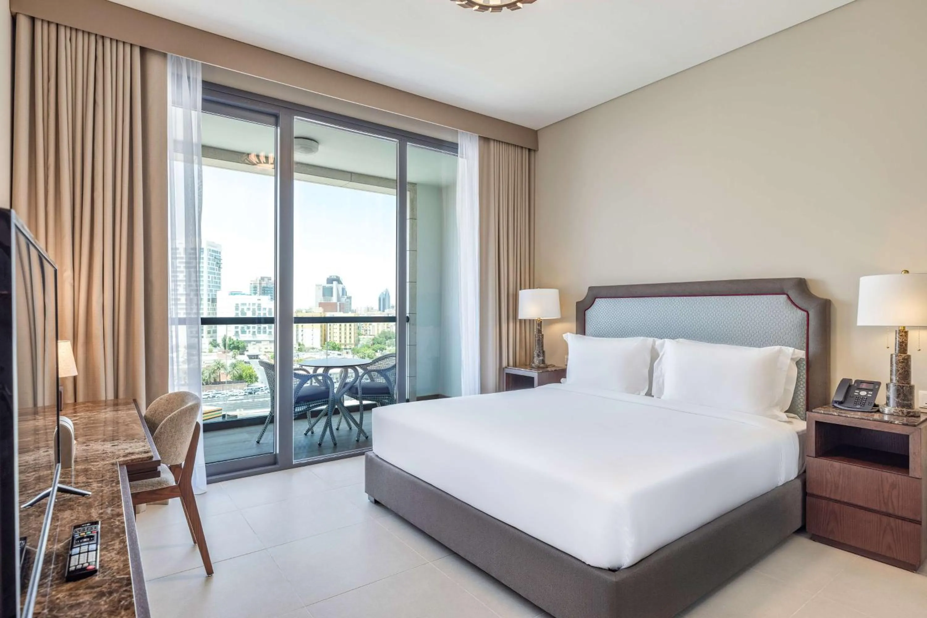 Bed in DoubleTree by Hilton Doha Downtown