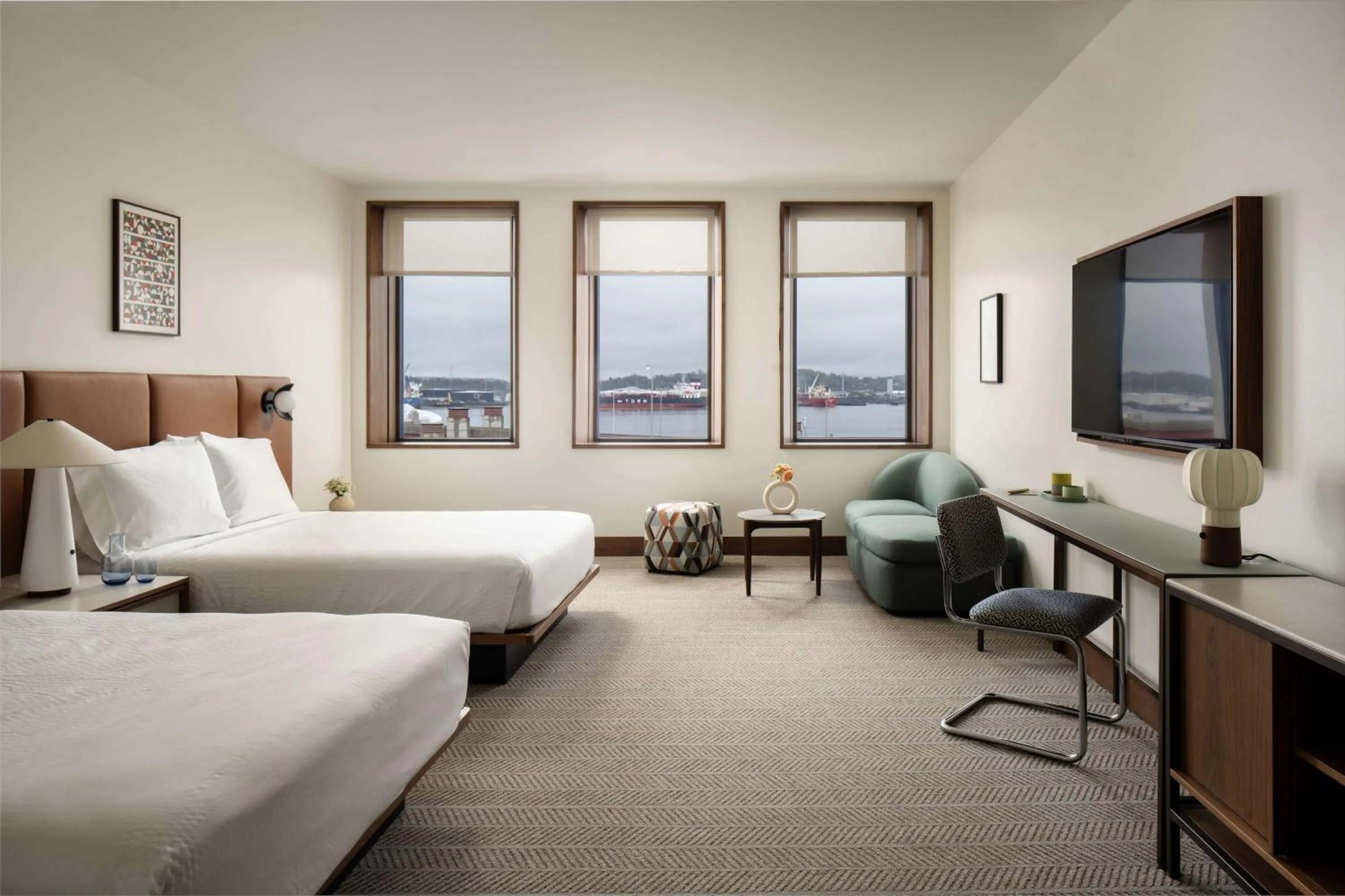 Bedroom, Bed in Hotel Marcel New Haven, Tapestry Collection By Hilton