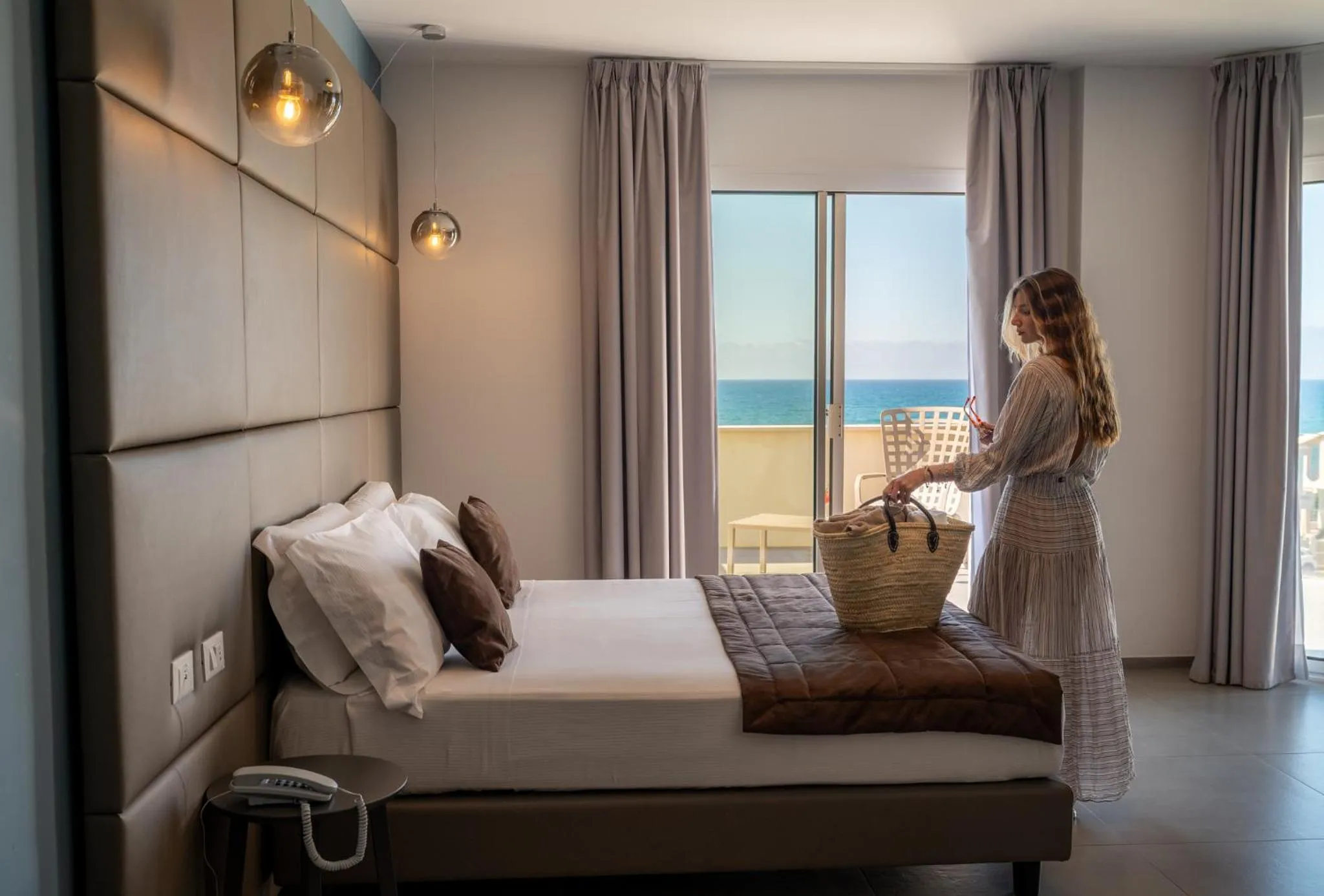 Bed in Resort La Battigia Beach & Spa