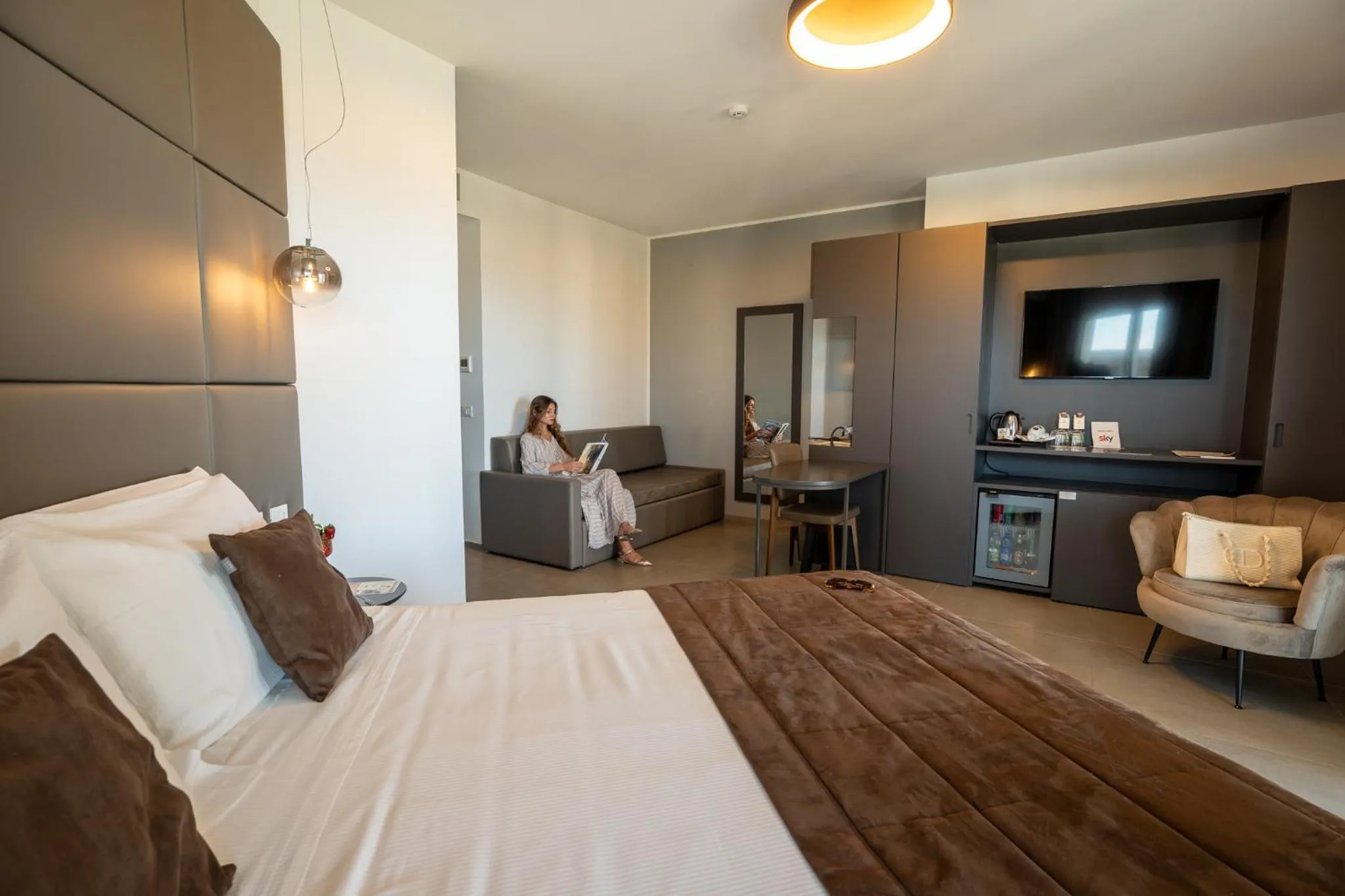 Bed in Resort La Battigia Beach & Spa