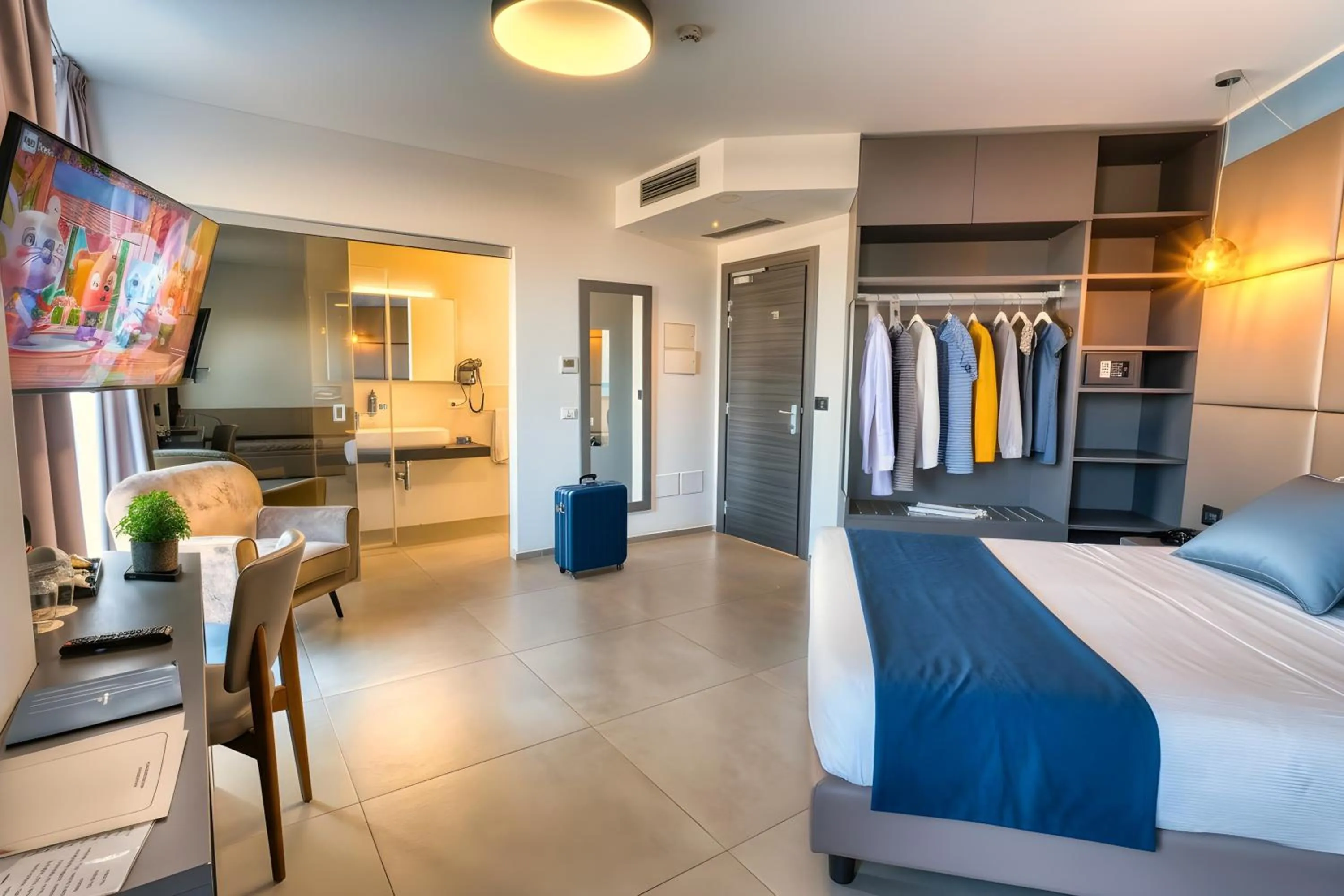 Bed in Resort La Battigia Beach & Spa