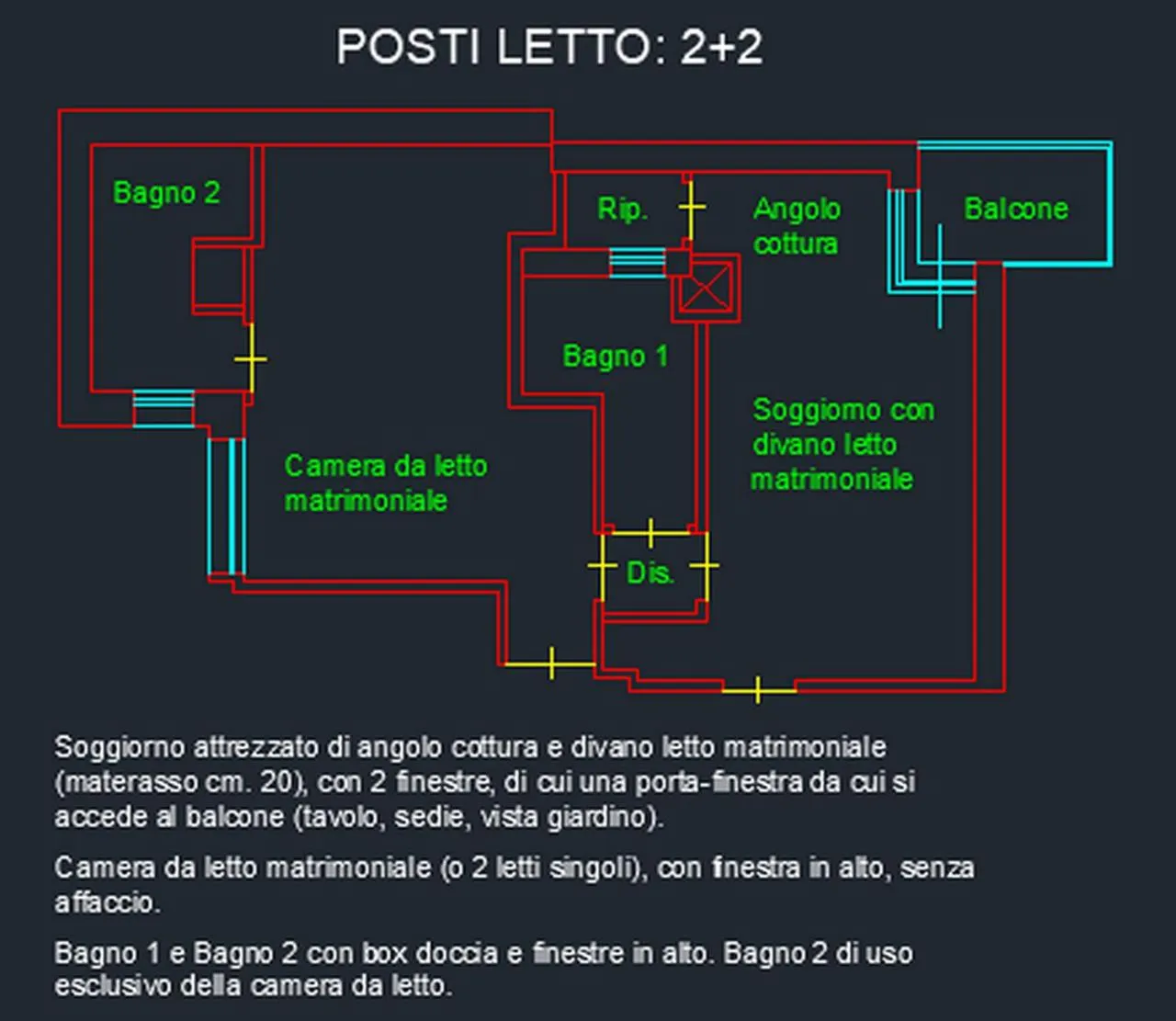 Floor plan in La casa di Carla