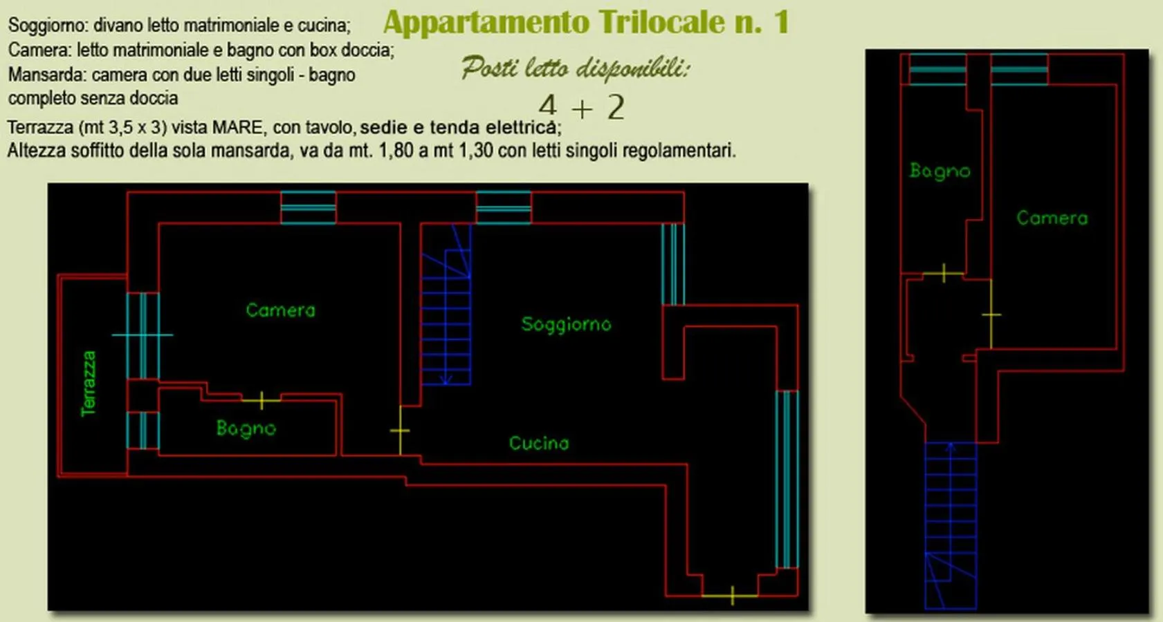 Floor plan in La casa di Carla