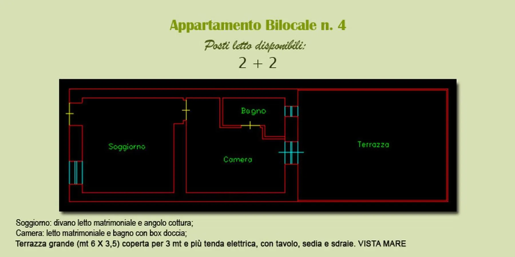 Floor plan in La casa di Carla