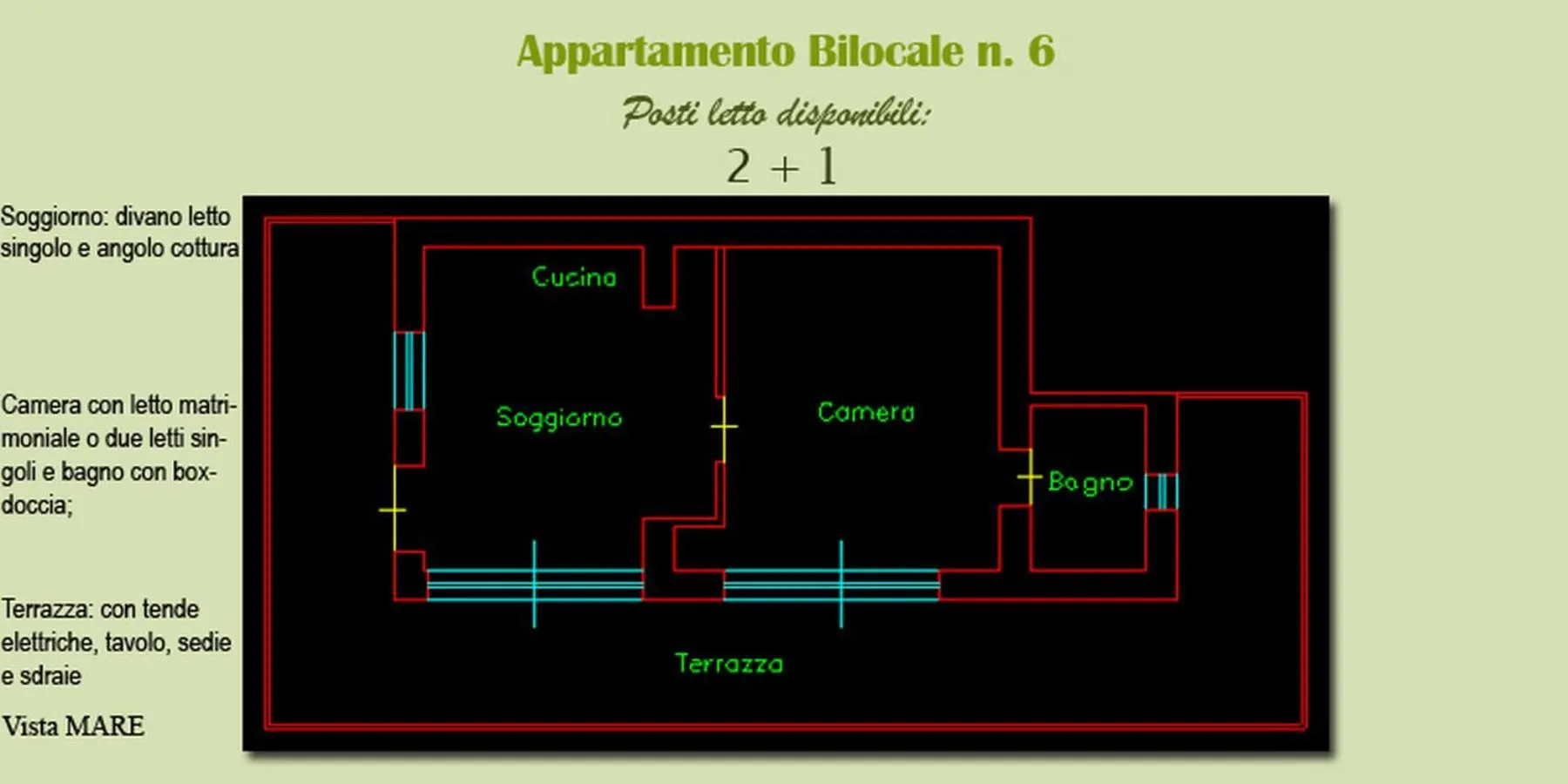 Floor plan in La casa di Carla