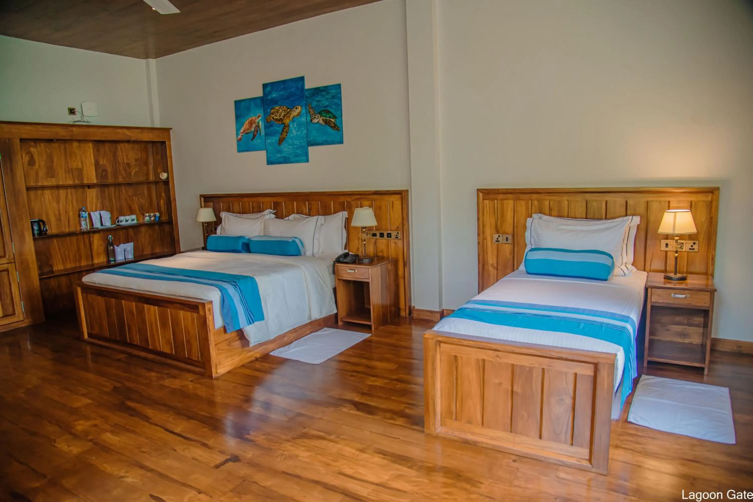 Photo of the whole room, Bed in Lagoon gate Tangalle Resort