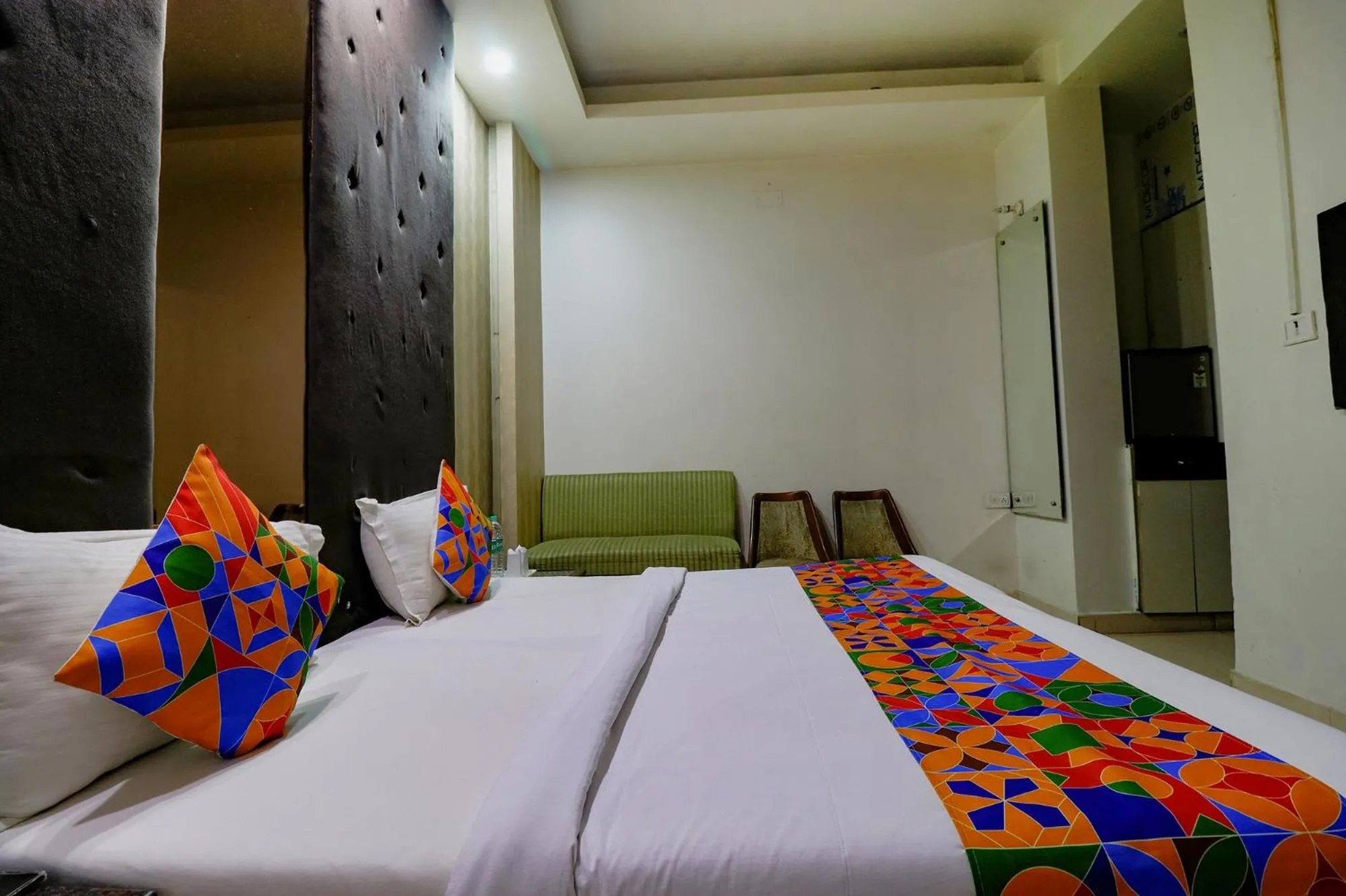 Bed in FabHotel Yug Villa