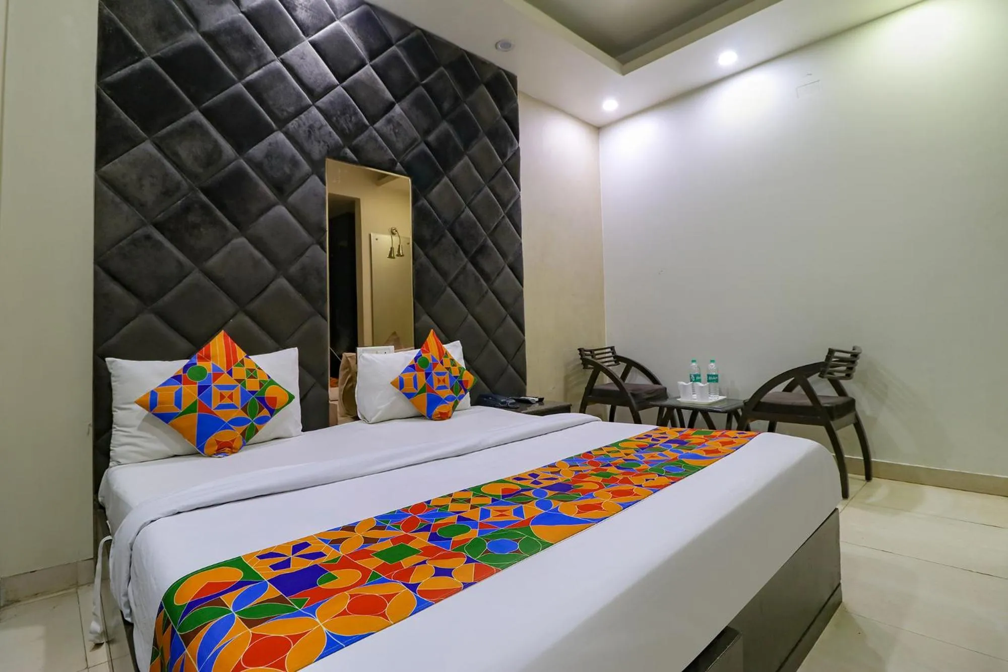Bed in FabHotel Yug Villa