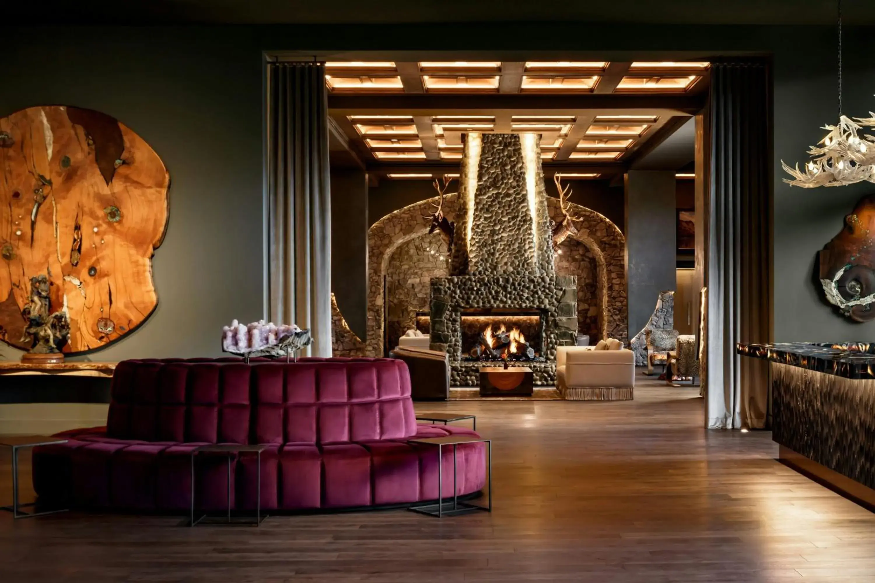 Lobby or reception in Grand Bohemian Lodge Greenville, Autograph Collection Lobby or reception in Grand Bohemian Lodge Greenville, Autograph Collection