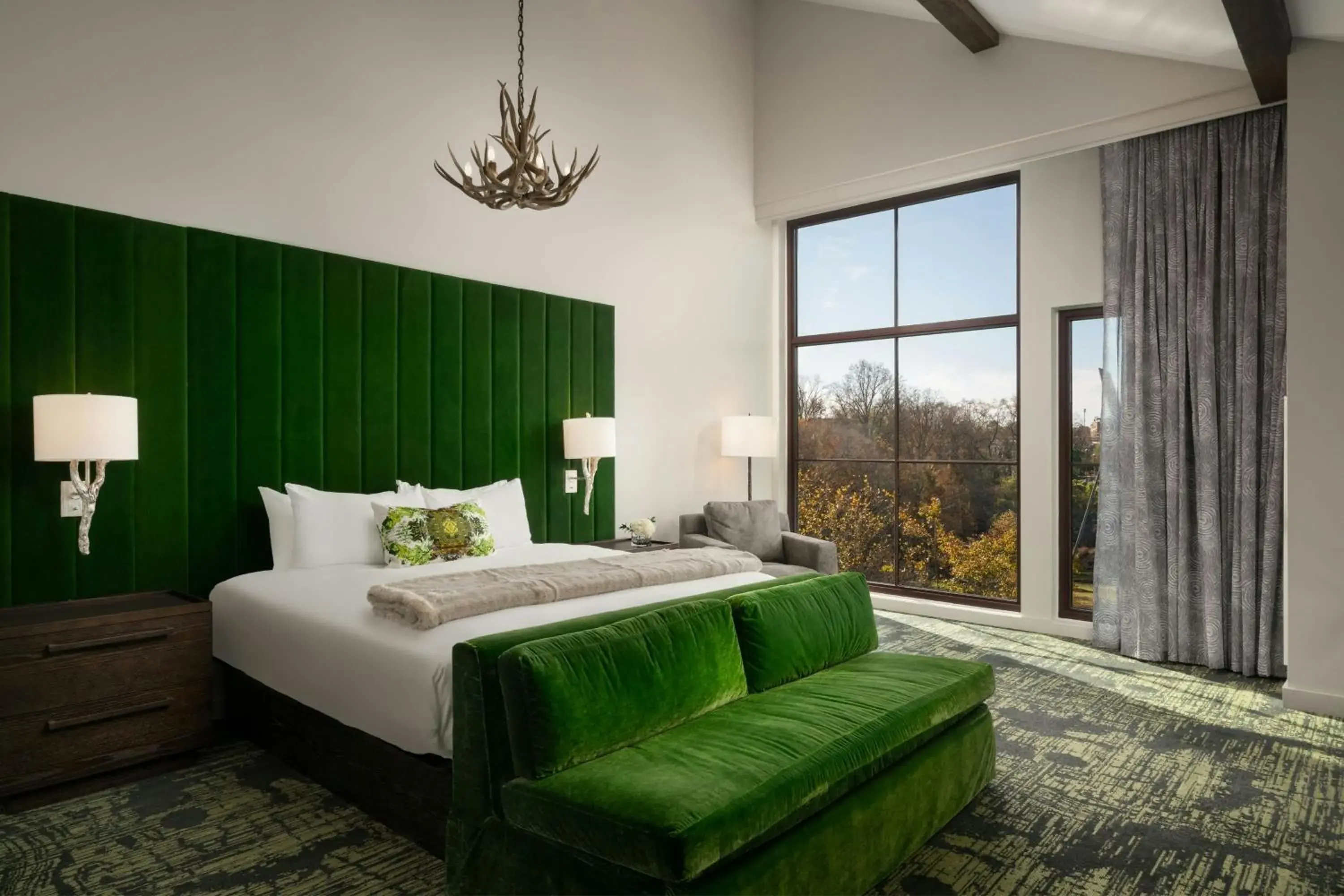 Photo of the whole room, Bed in Grand Bohemian Lodge Greenville, Autograph Collection Photo of the whole room, Bed in Grand Bohemian Lodge Greenville, Autograph Collection