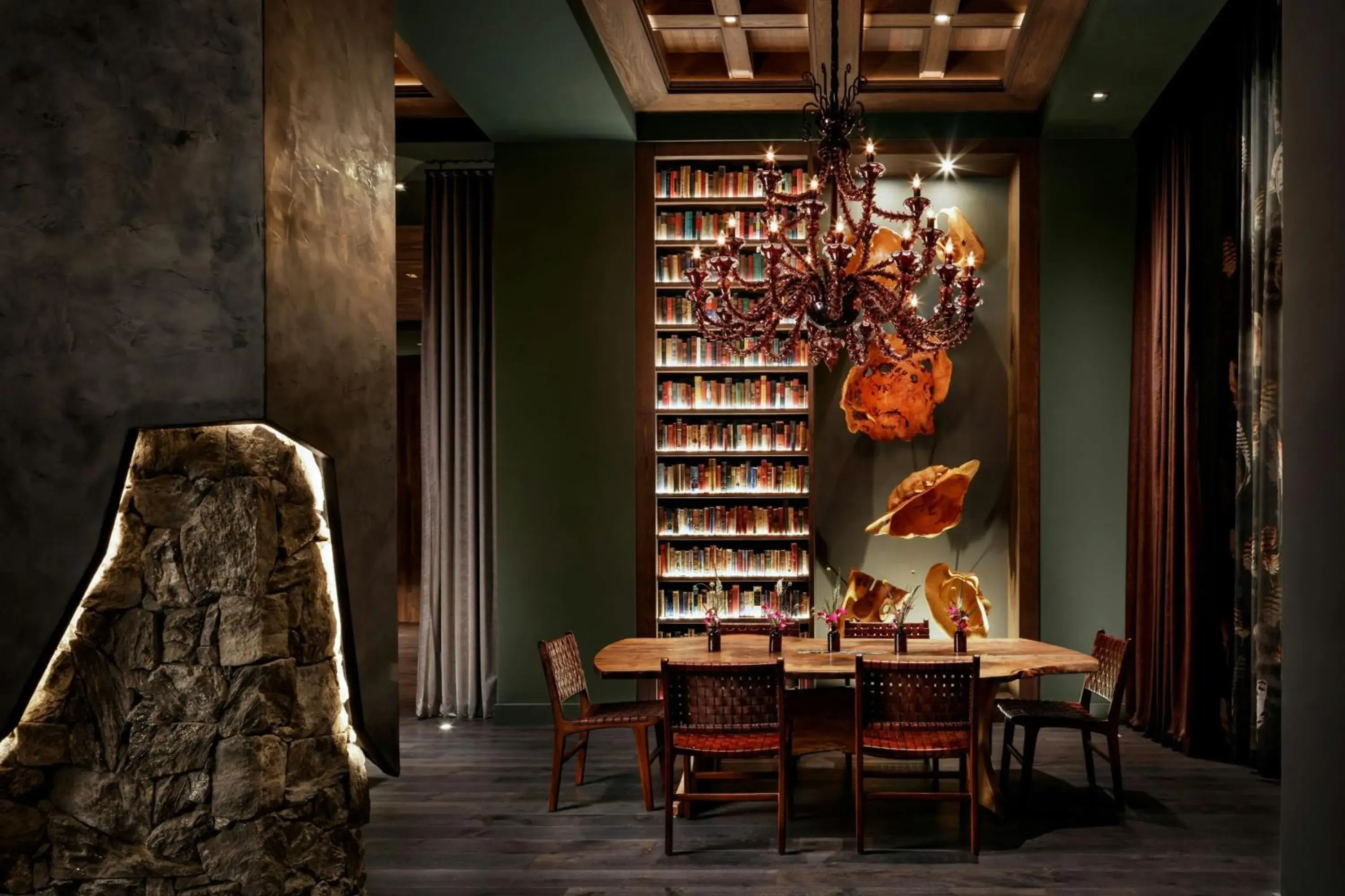 Lobby or reception in Grand Bohemian Lodge Greenville, Autograph Collection Lobby or reception in Grand Bohemian Lodge Greenville, Autograph Collection