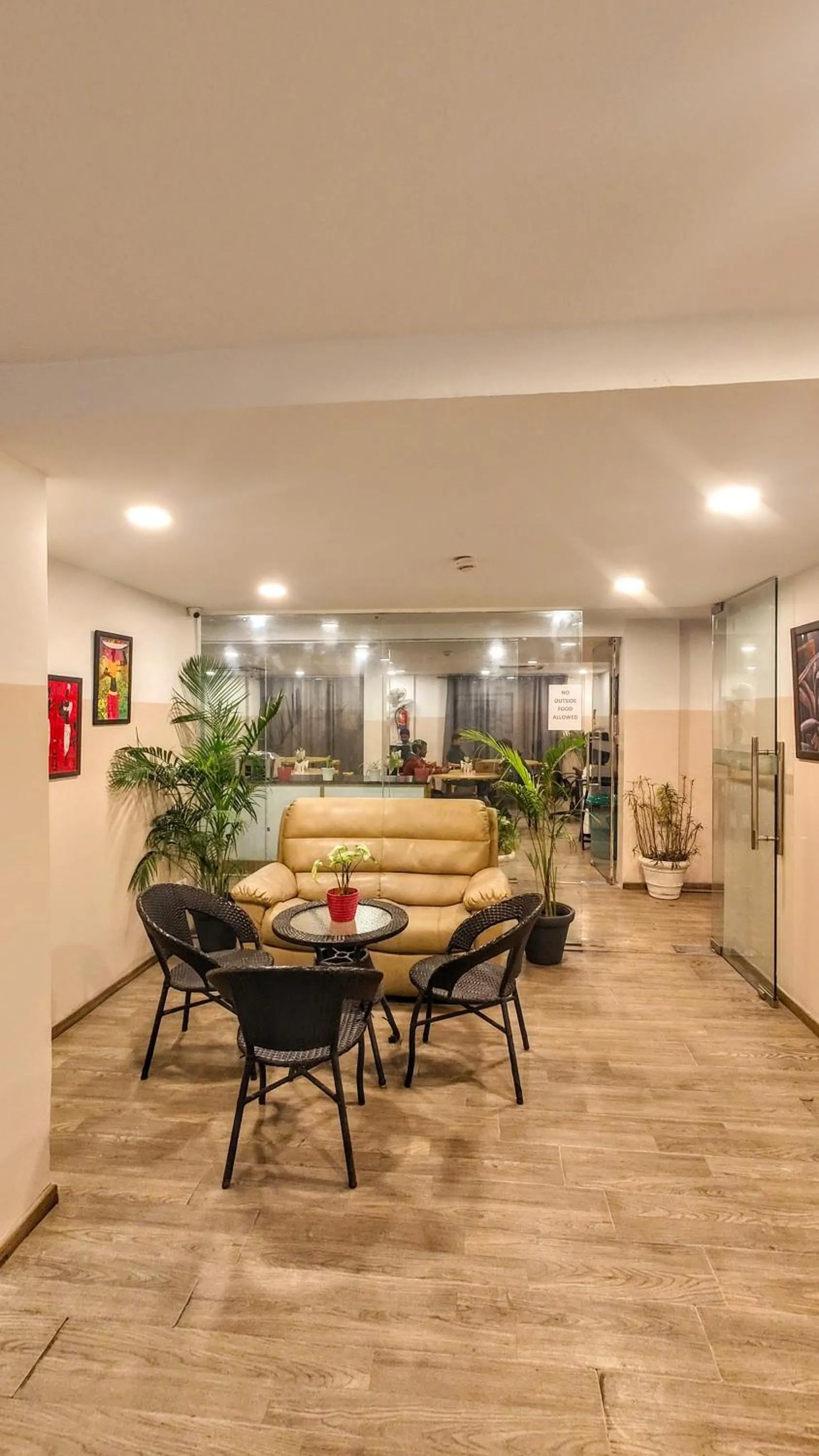 Seating area in Hotel Mavens White Artemis Hospital Road Sector 52 Gurgaon