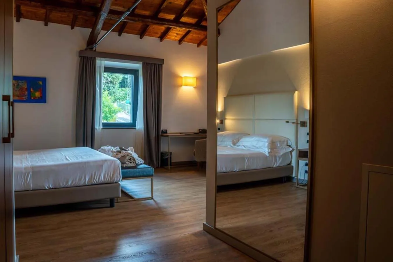 Sauna, Bed in Le Cappuccinelle Suites&SPA