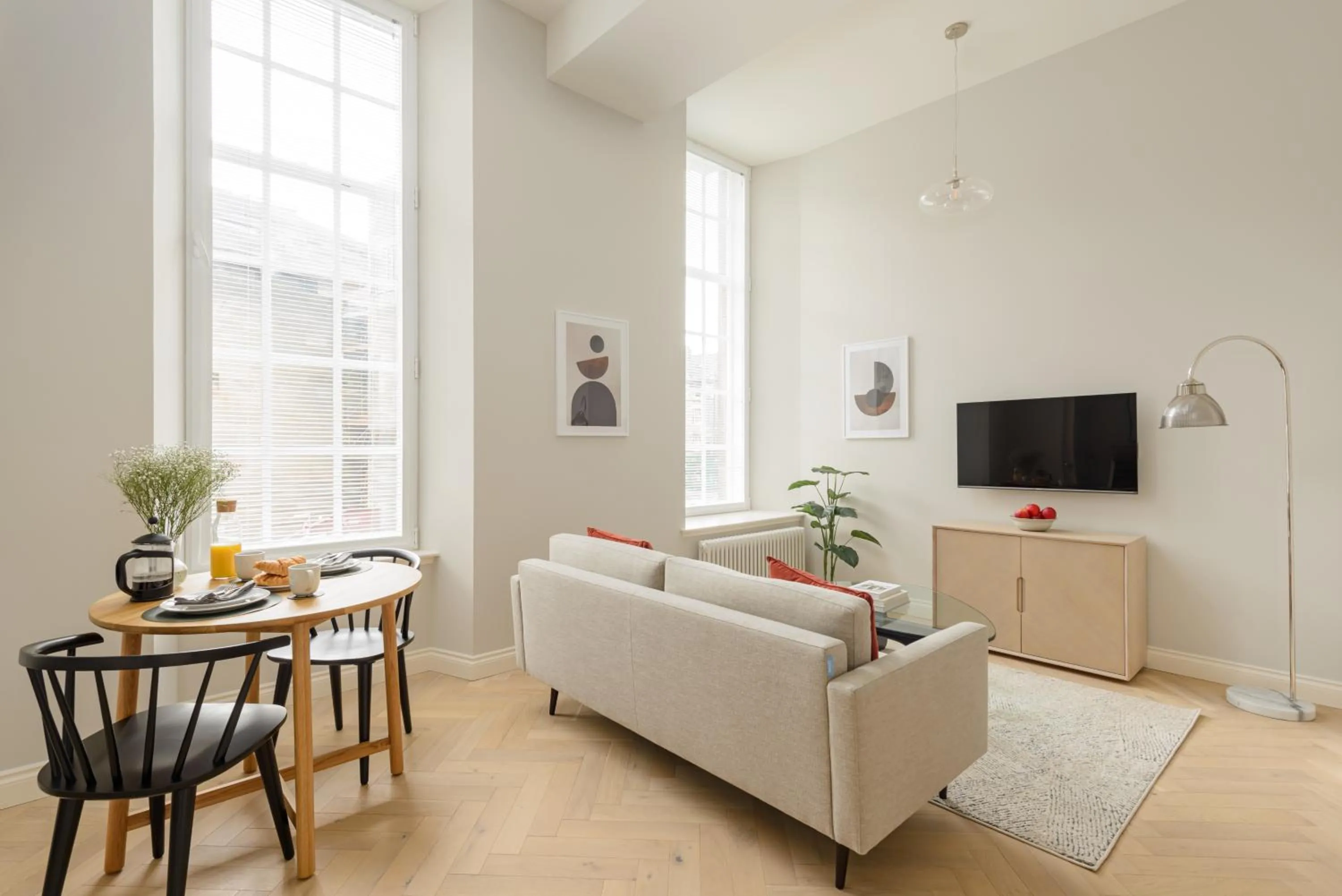Living room in Museum Apartments