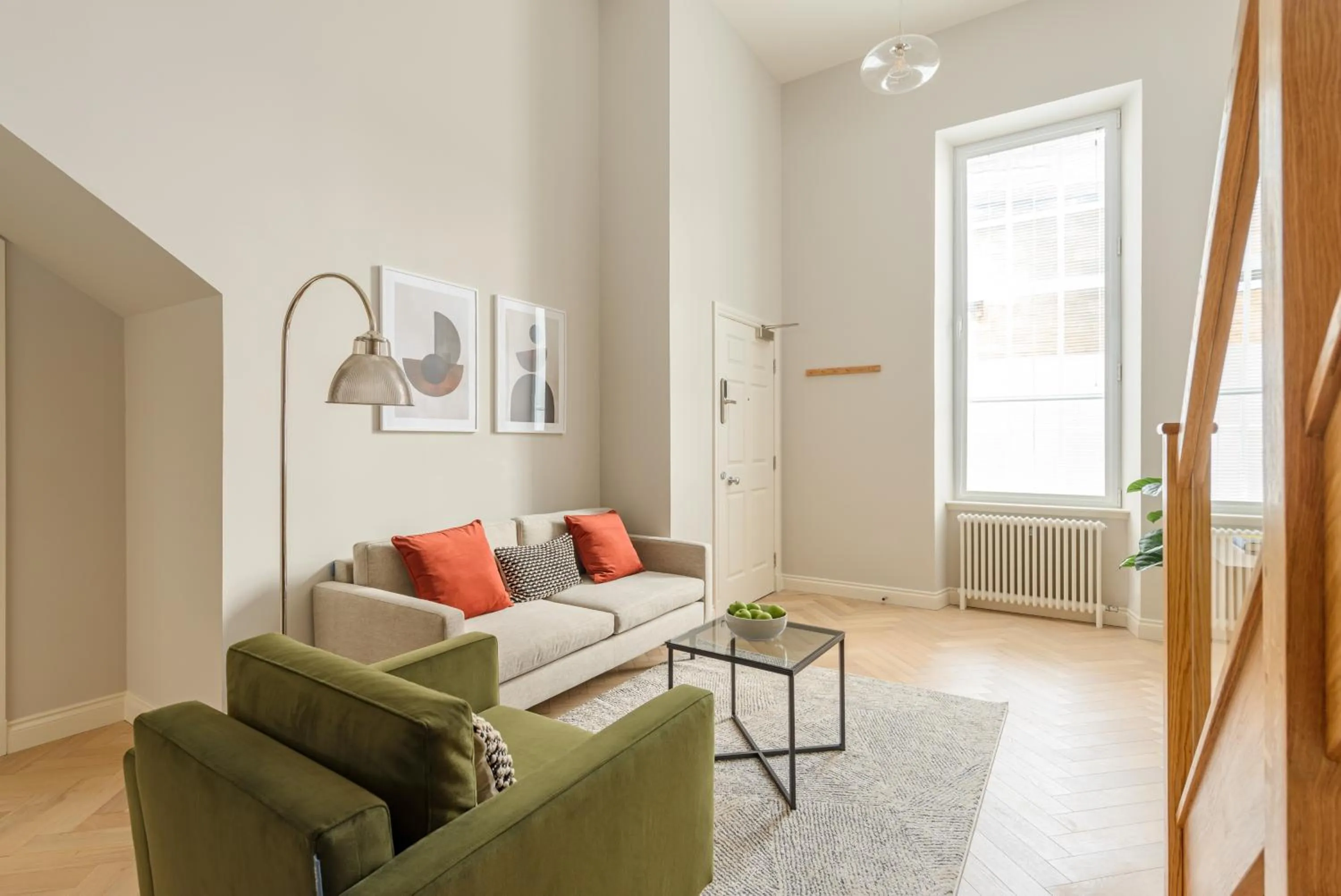 Living room in Museum Apartments