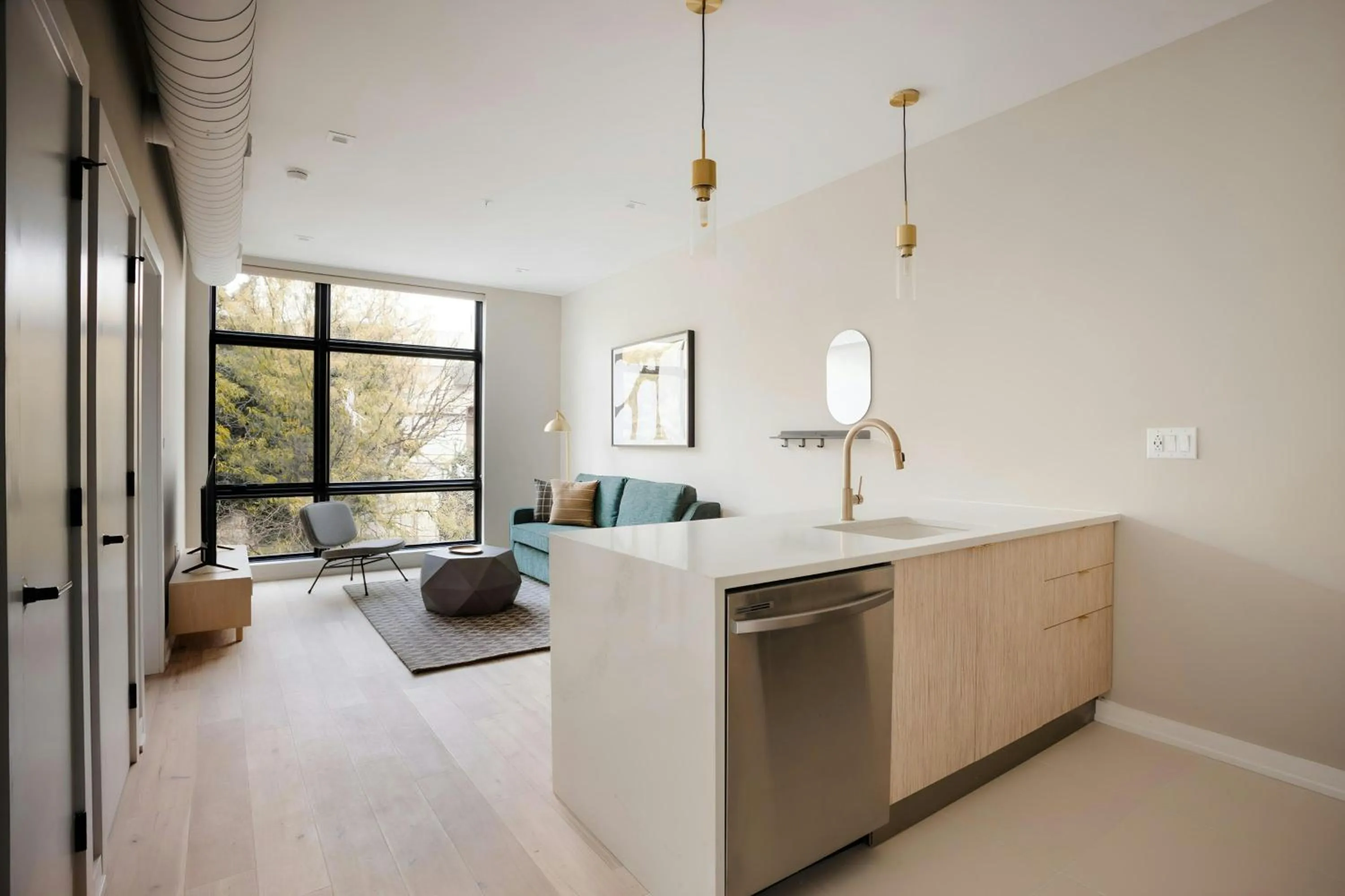 Living room in Sonder by Marriott Bonvoy The Edison Apartments Old City