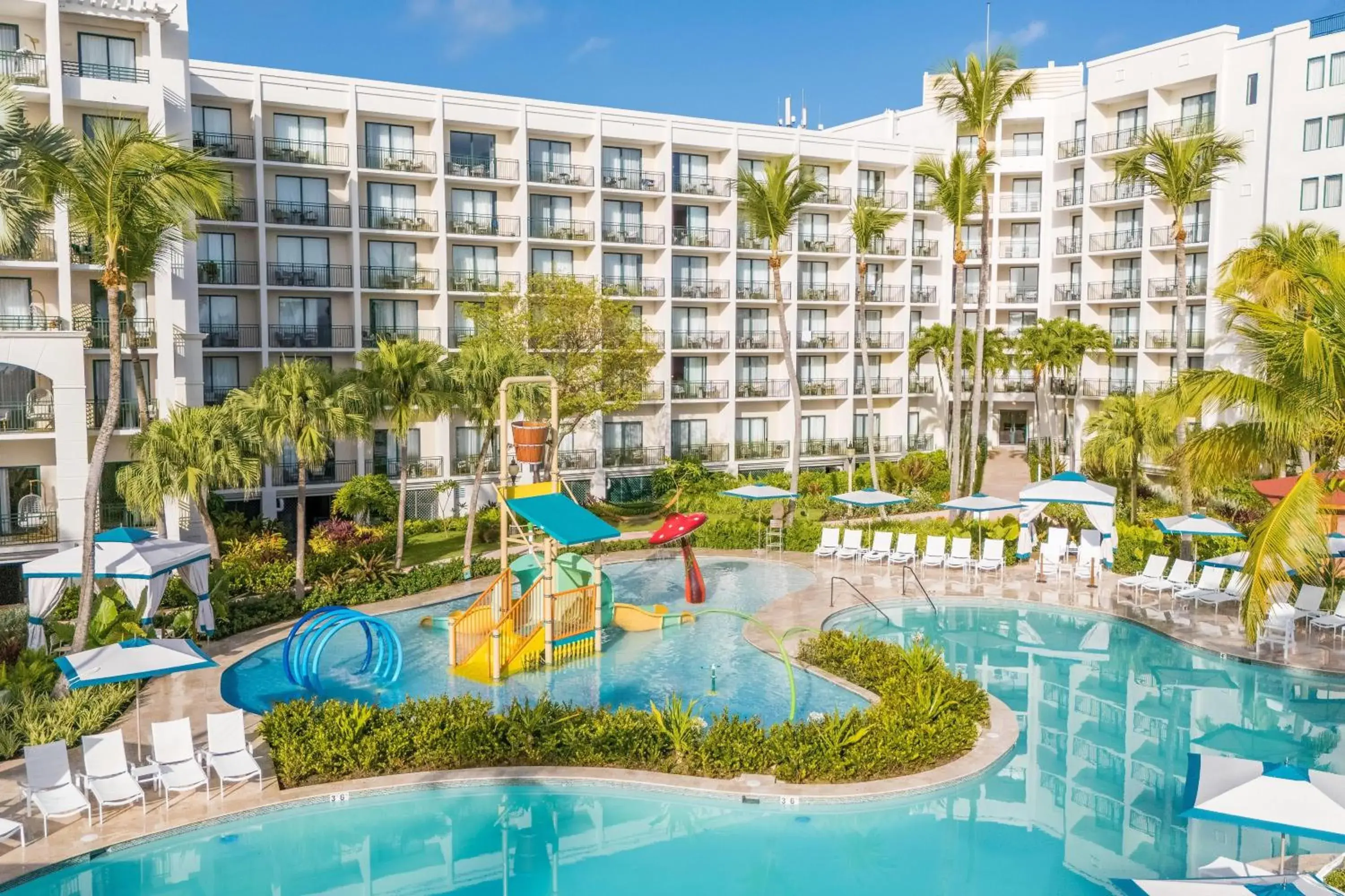 Pool view in Wyndham Grand Rio Mar Rainforest Beach and Golf Resort Pool view in Wyndham Grand Rio Mar Rainforest Beach and Golf Resort