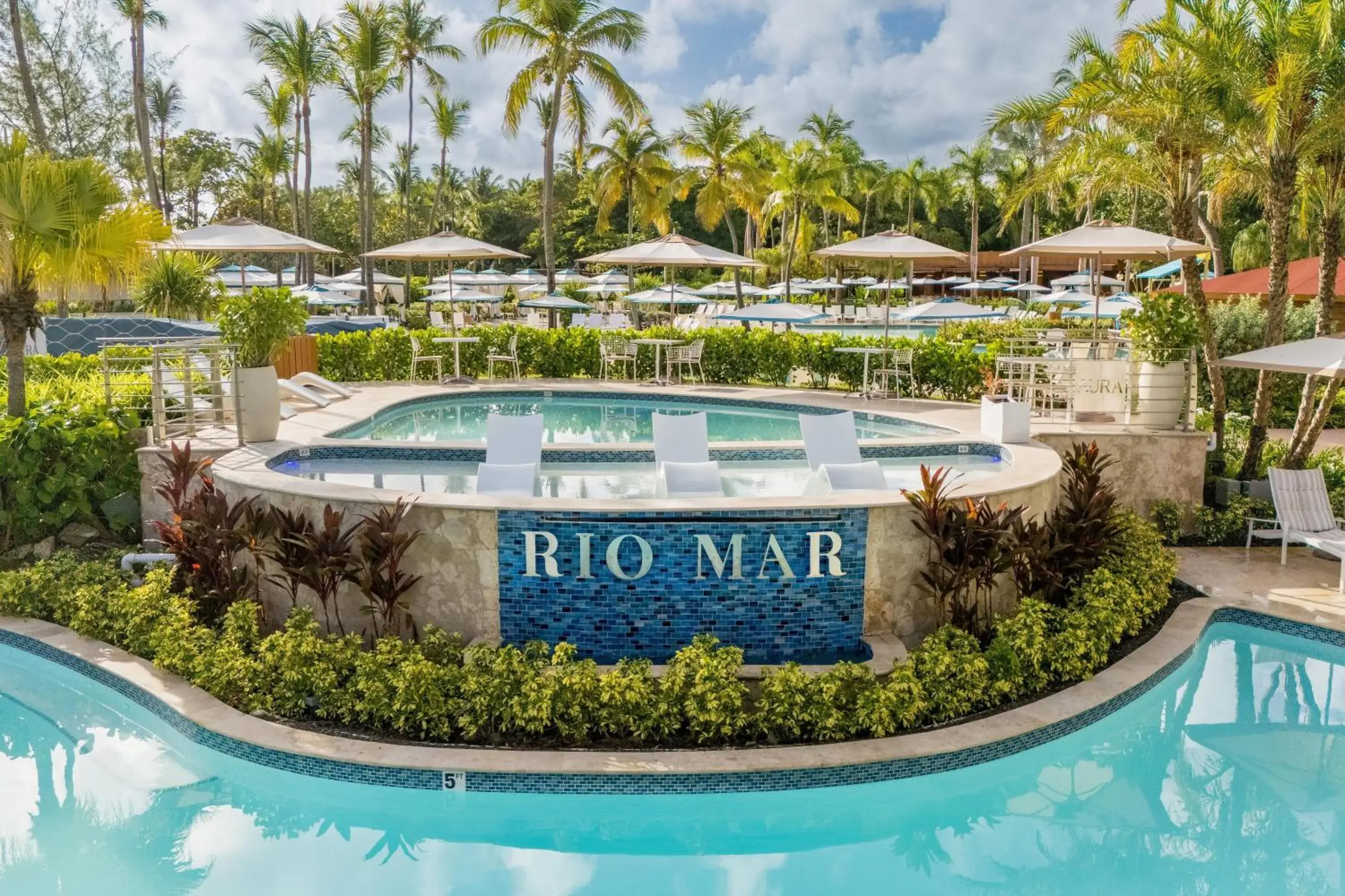 Pool view in Wyndham Grand Rio Mar Rainforest Beach and Golf Resort Pool view in Wyndham Grand Rio Mar Rainforest Beach and Golf Resort